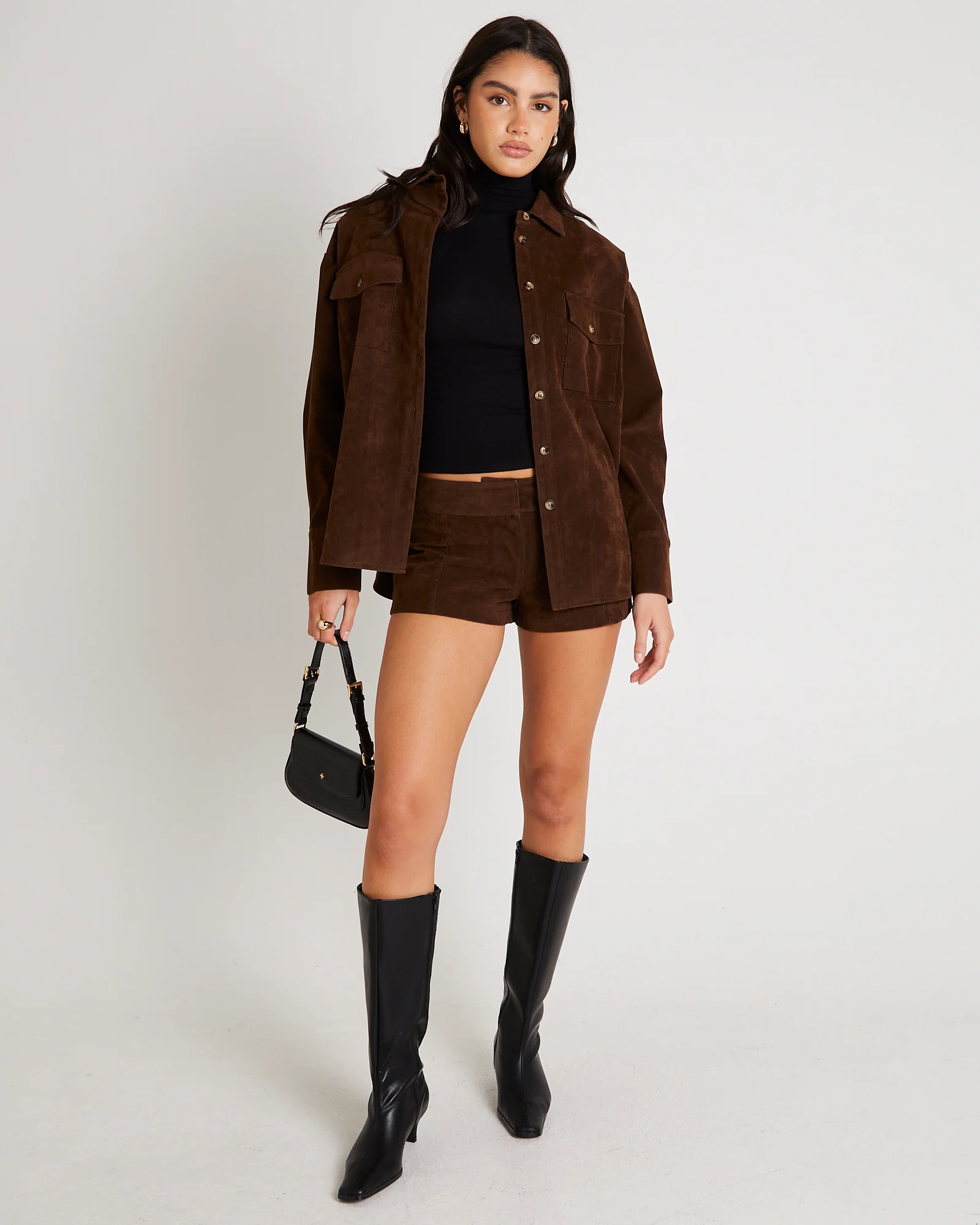Elle Faux Suede Shirt - Image 3