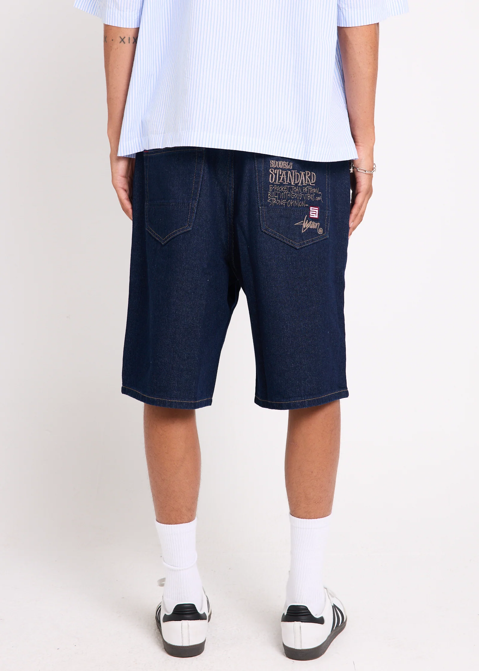 EMB 5-Pocket Denim Shorts - Image 5
