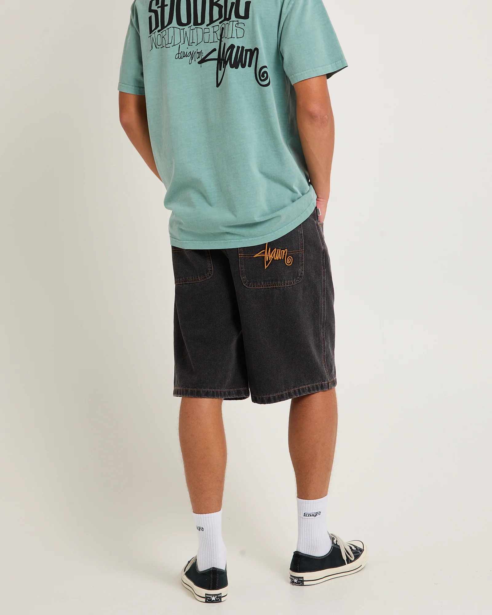 Emb Denim Standard Shorts - Image 5
