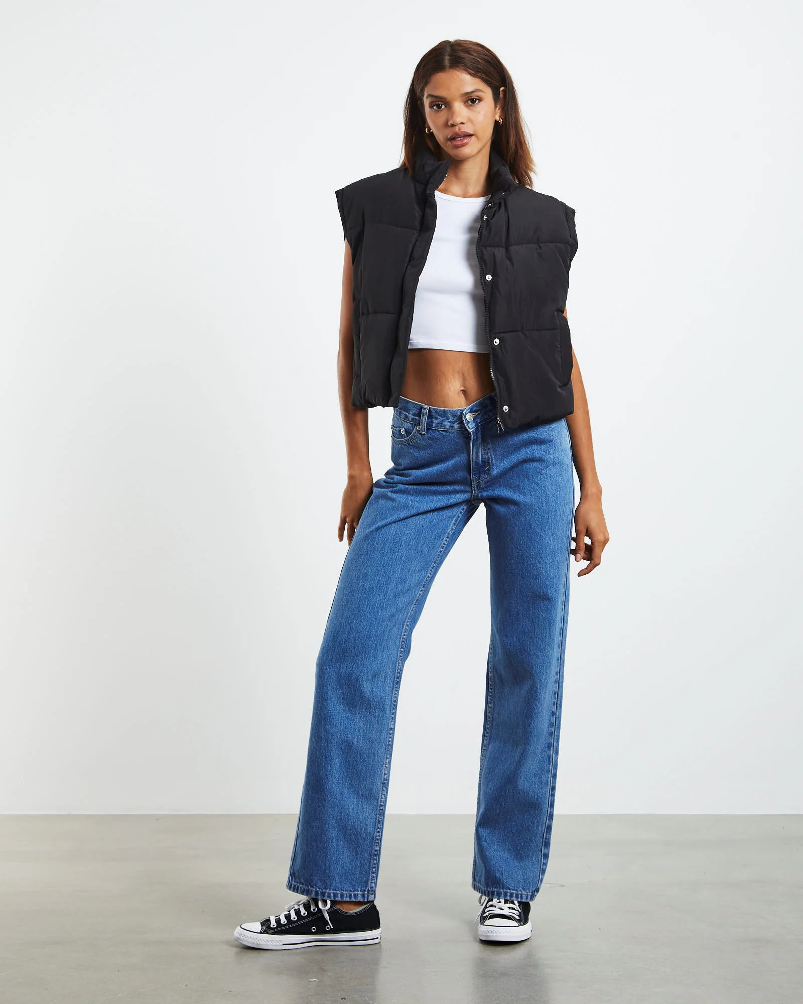 Emmy Low Rise V-Waist Straight Jeans Bright Blue - Image 4