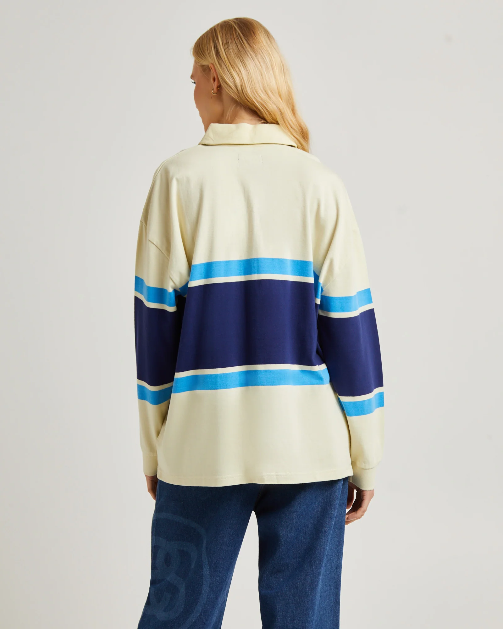 Engineered Stripe Long Sleeve Rugby Shirt - Image 2