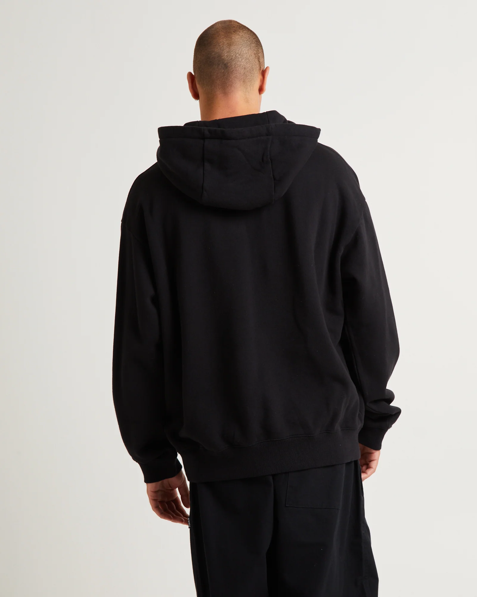 Enjoyment Recycled Pull On Hoodie Black - Image 2