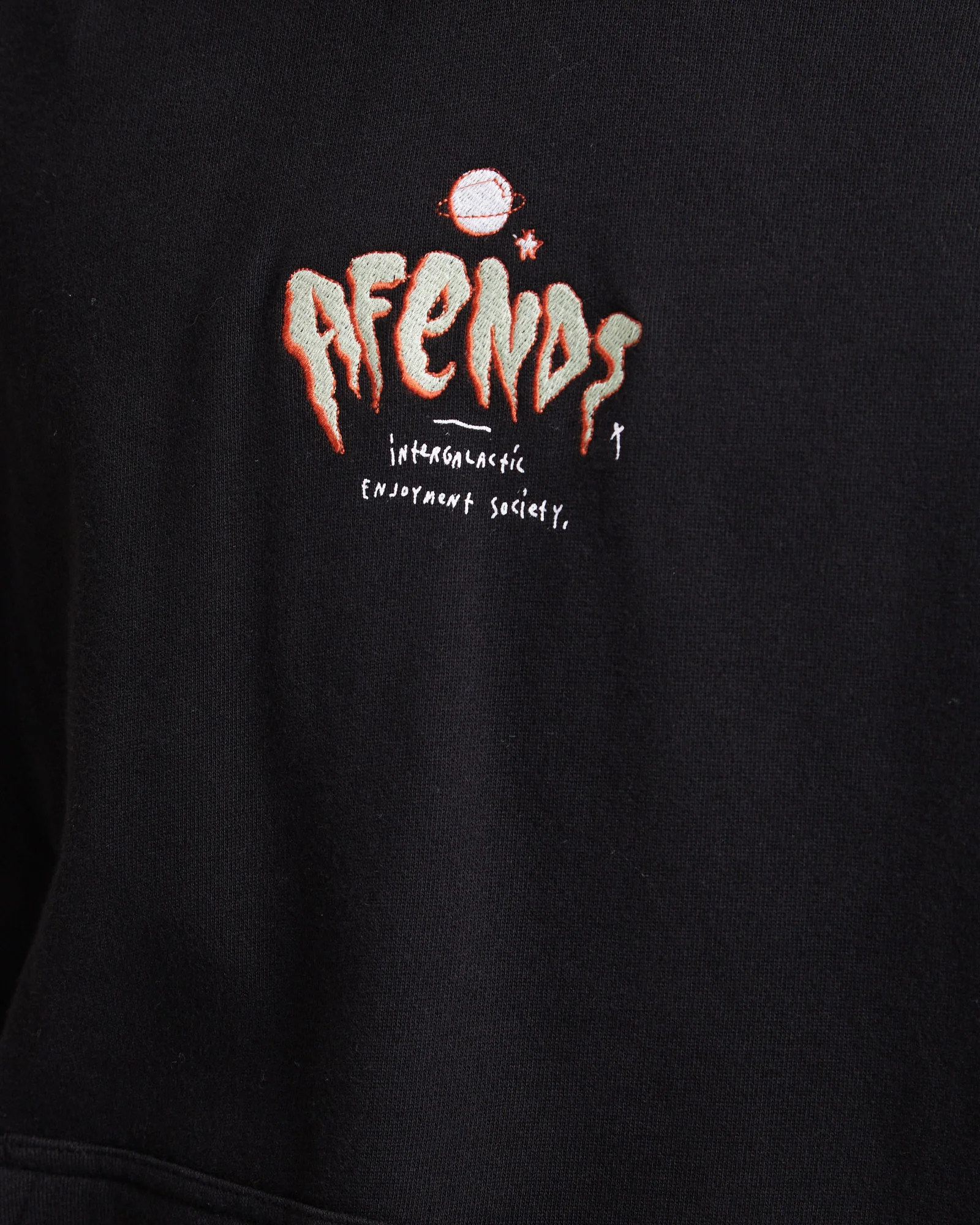 Enjoyment Recycled Pull On Hoodie Black - Image 6
