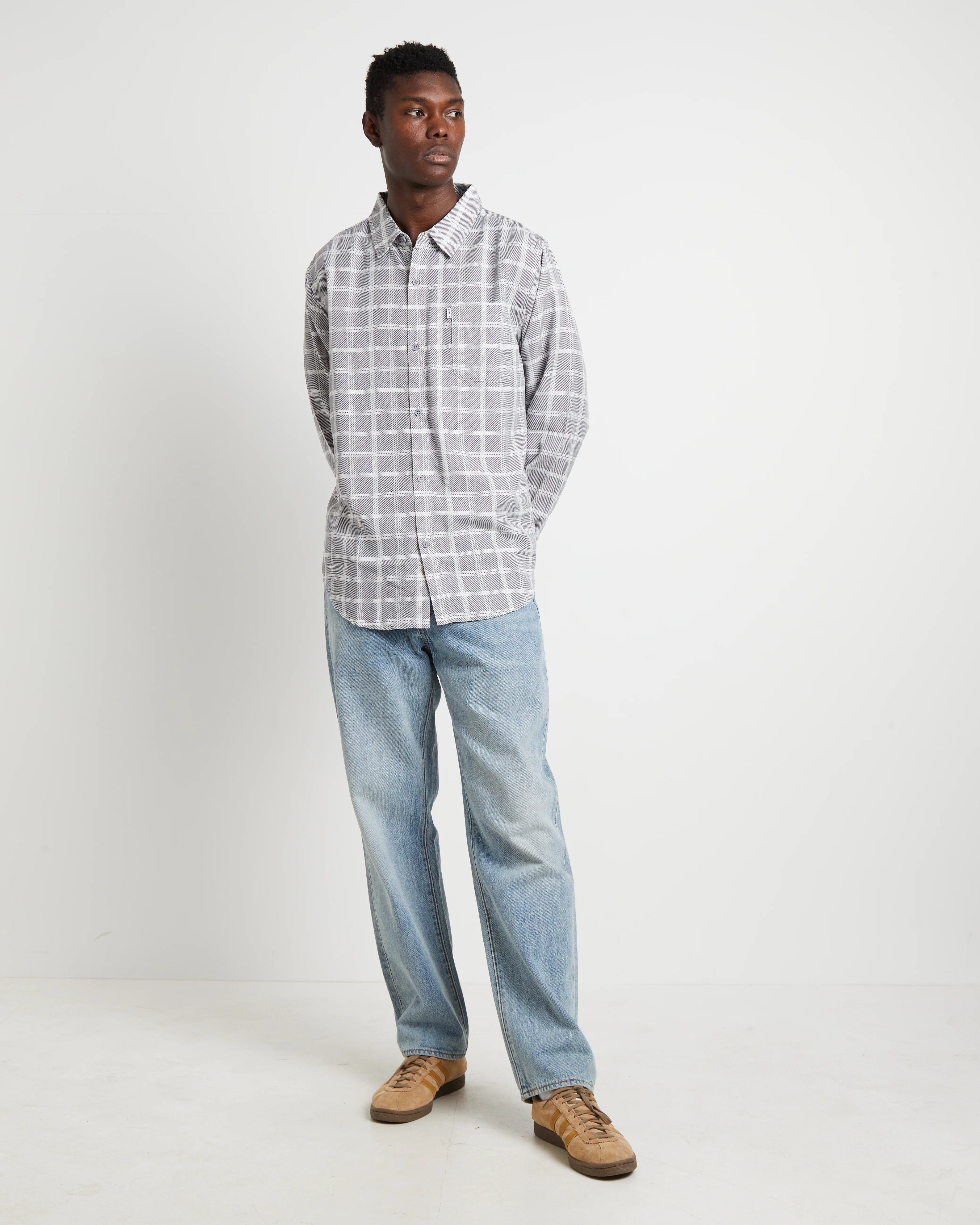 Ennat Long Sleeve Shirt in Check Print - Image 3