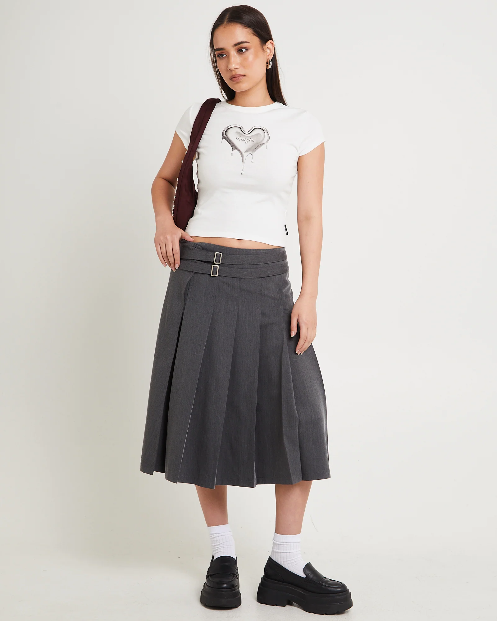 Eriksen Pleated Midi Skirt - Image 2
