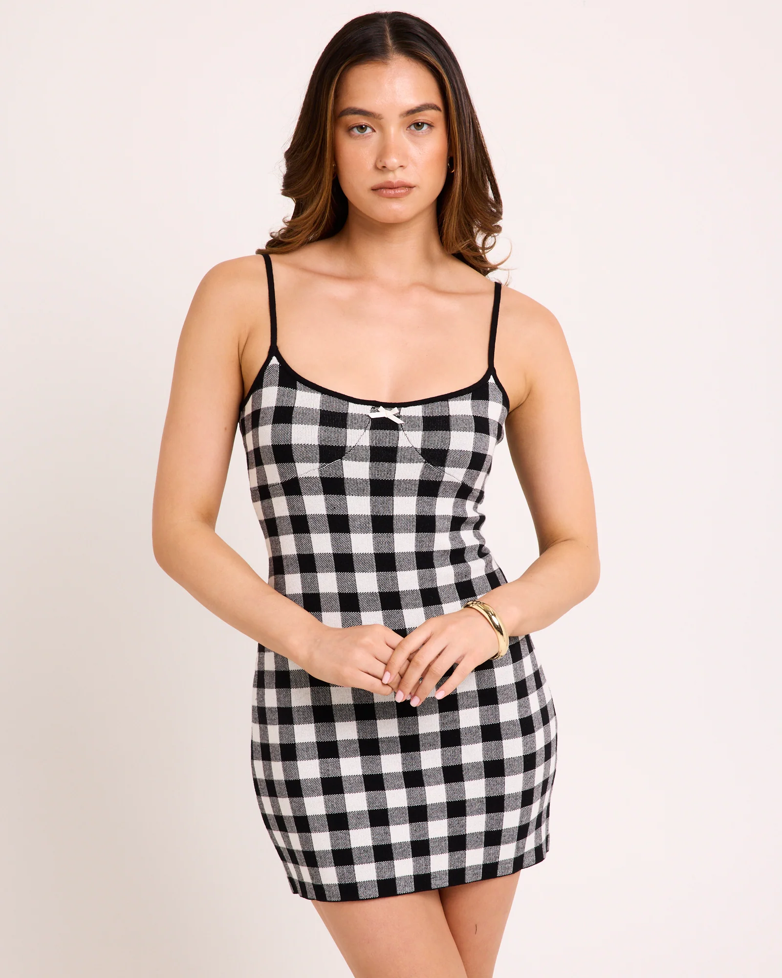 Eris Check Mini Dress - Image 3