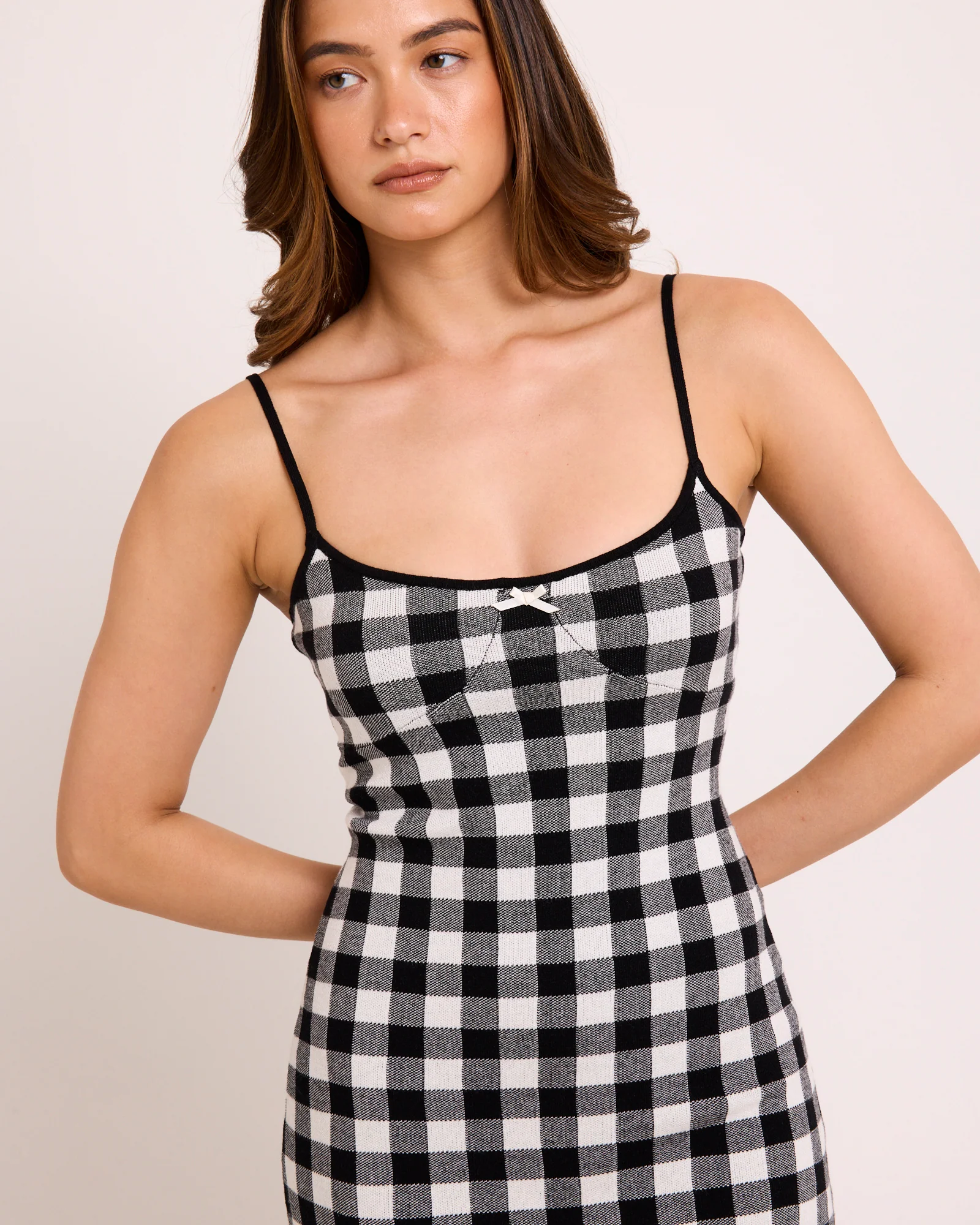 Eris Check Mini Dress - Image 5