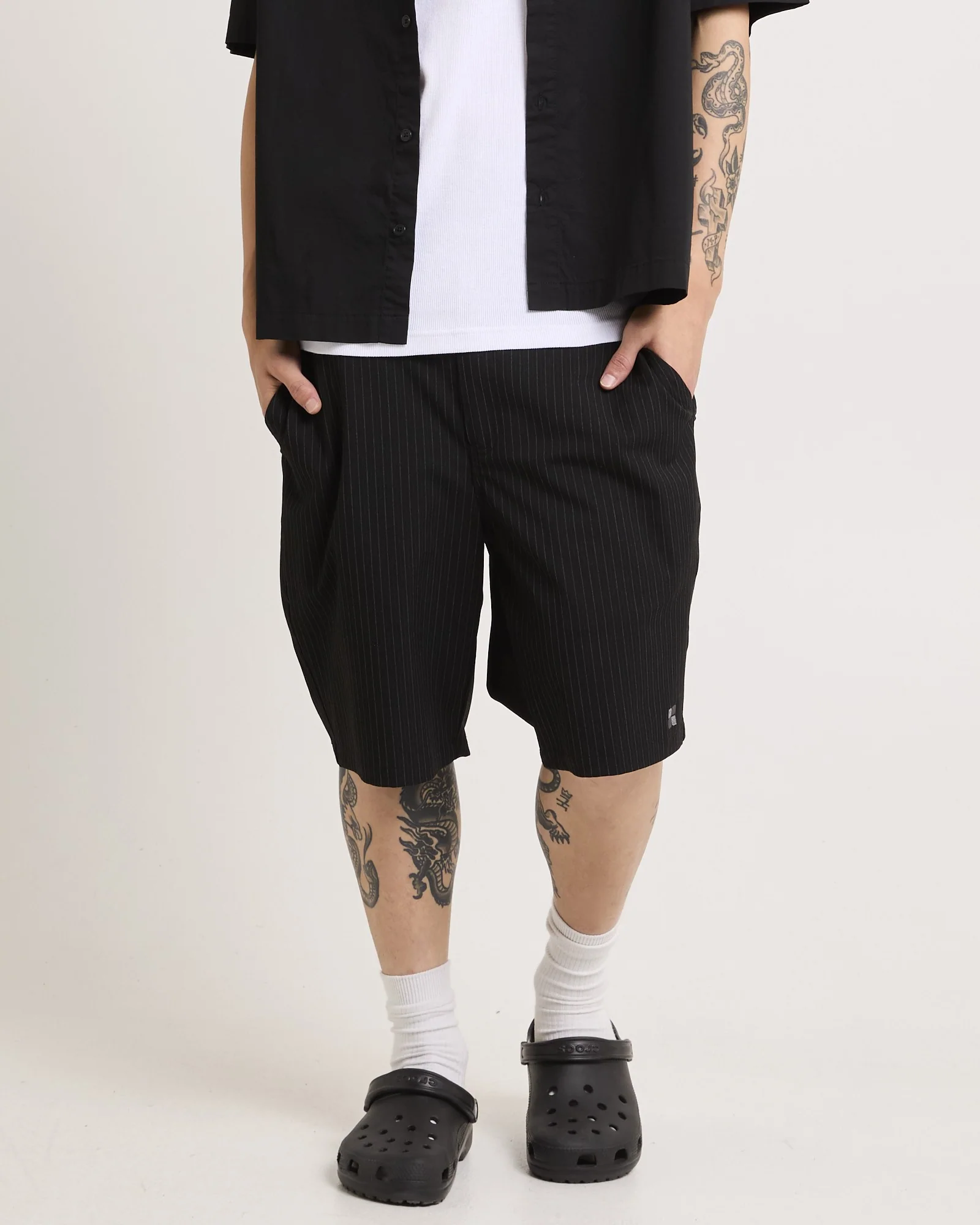 Essence Pinstripe Shorts - Image 2