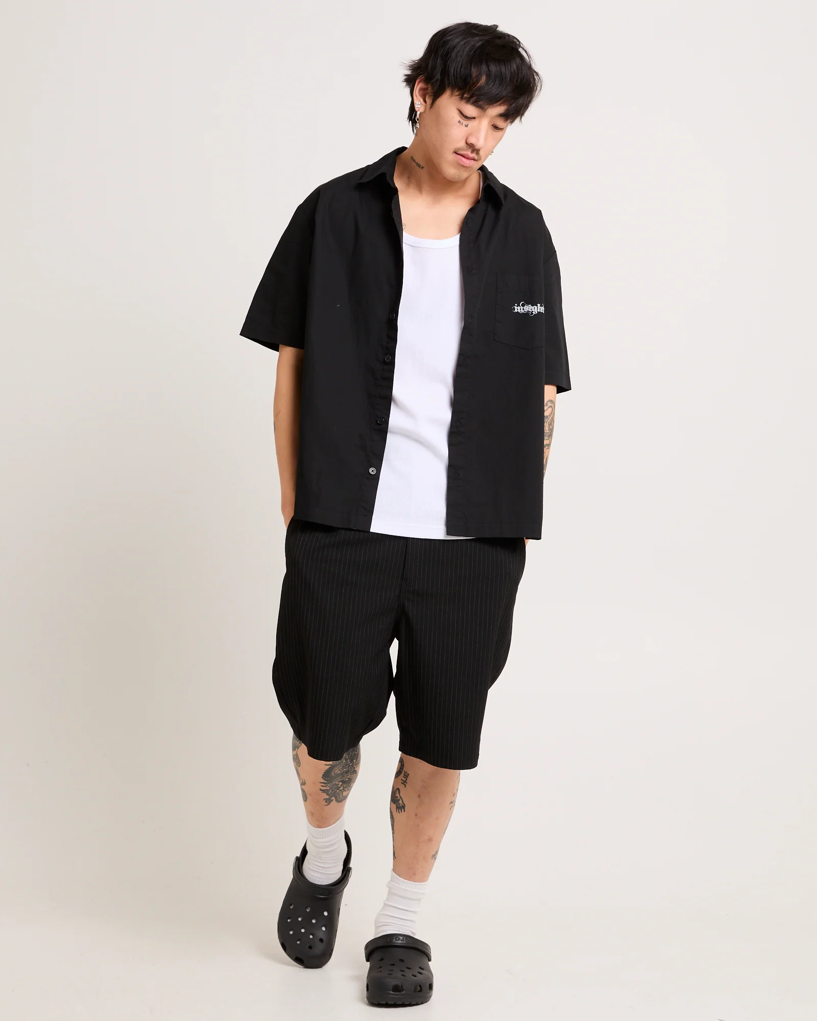 Essence Pinstripe Shorts - Image 3