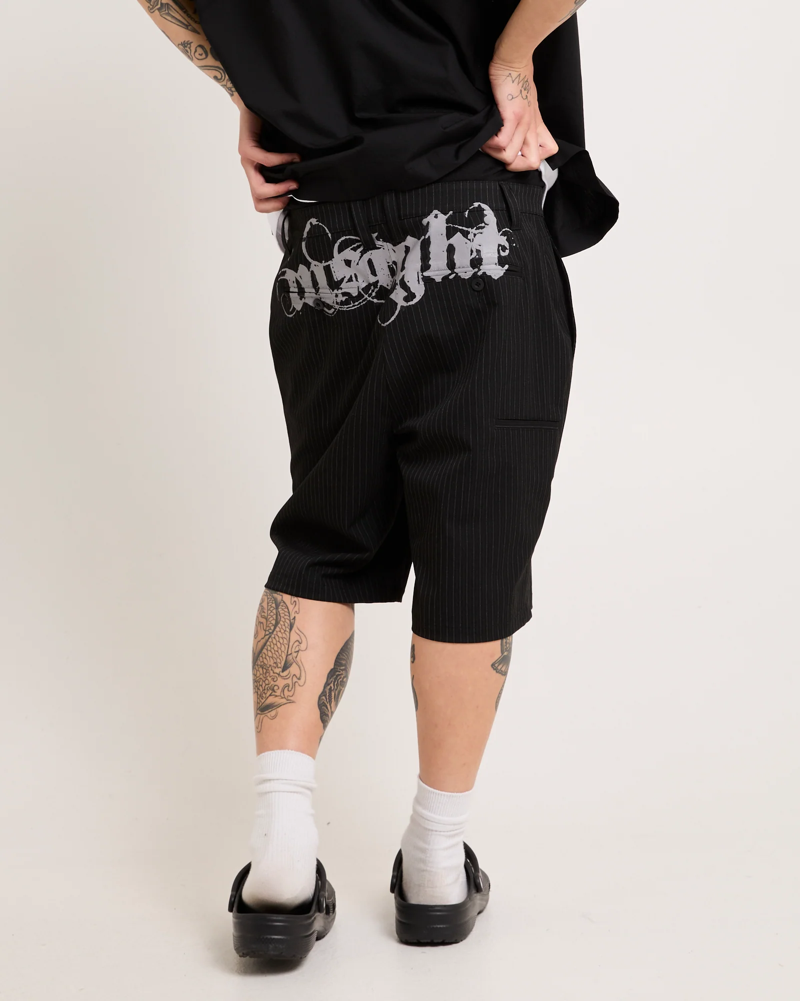 Essence Pinstripe Shorts - Image 4