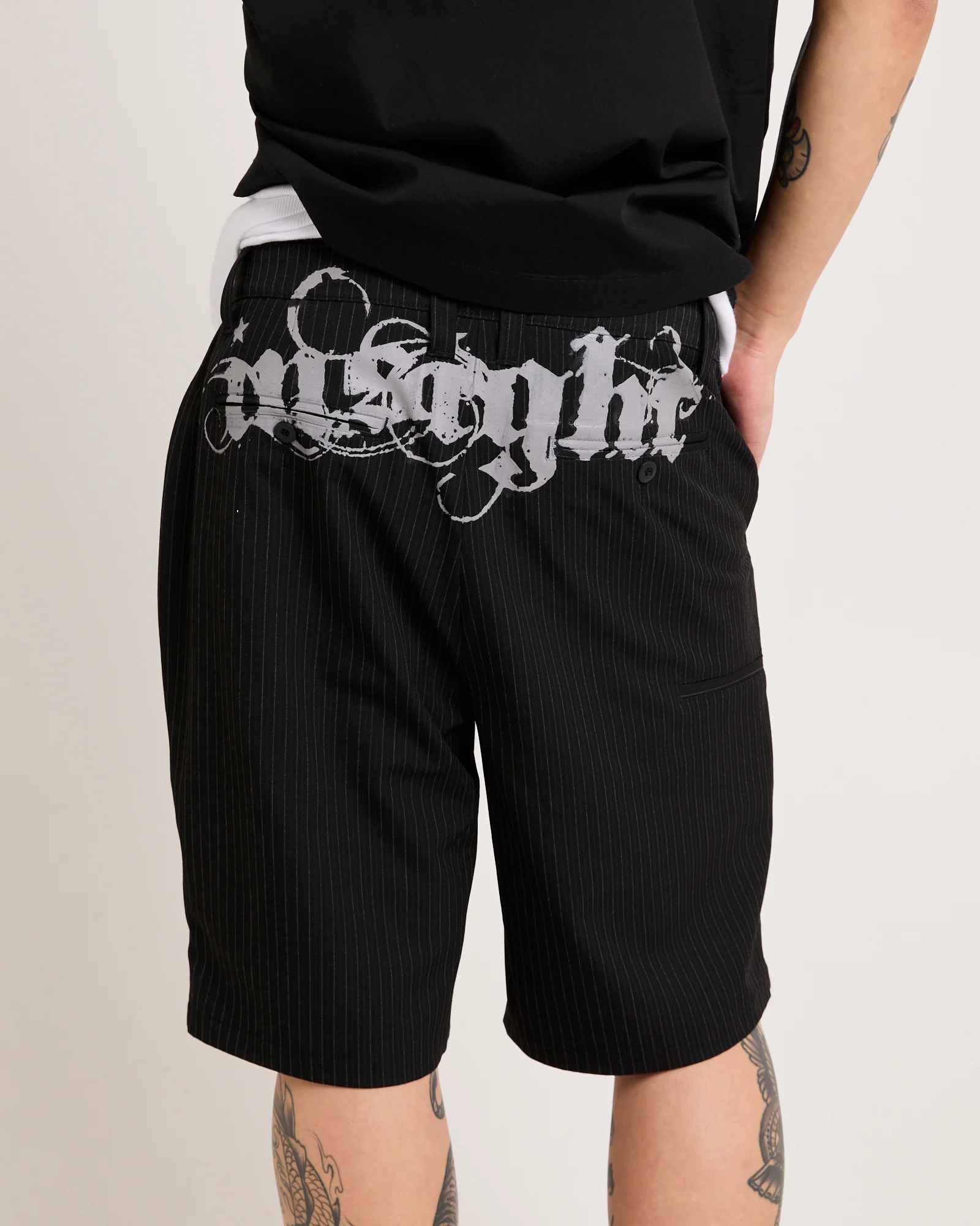 Essence Pinstripe Shorts - Image 6