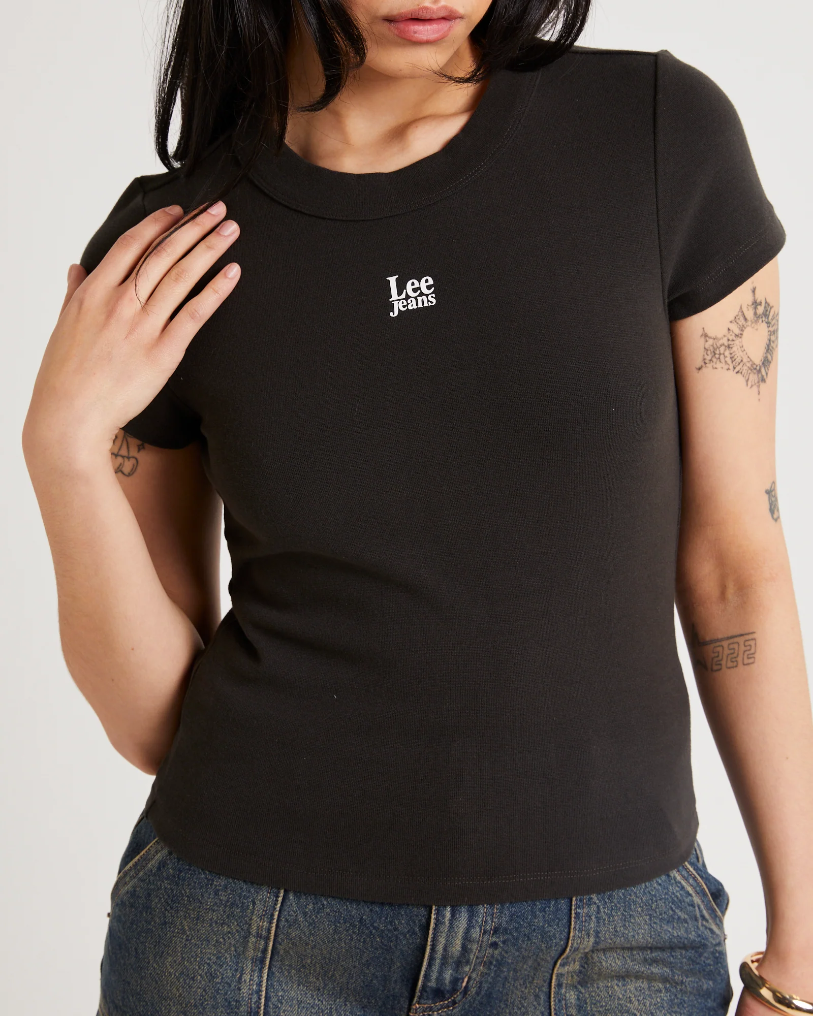 Essential Rib Recycled Cotton T-Shirt - Image 5