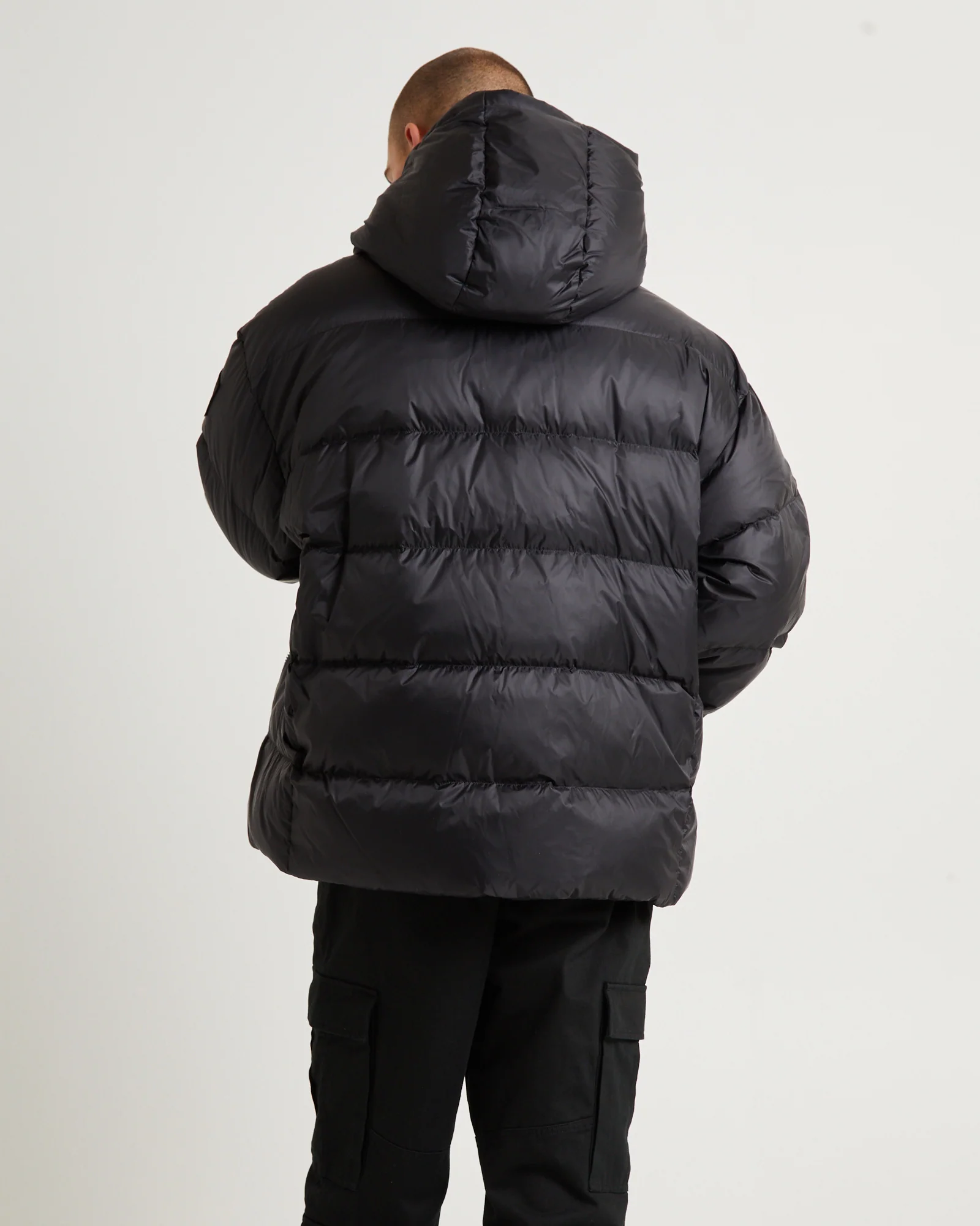 Essentials Down Oversized Puffer Jacket Black - Image 2