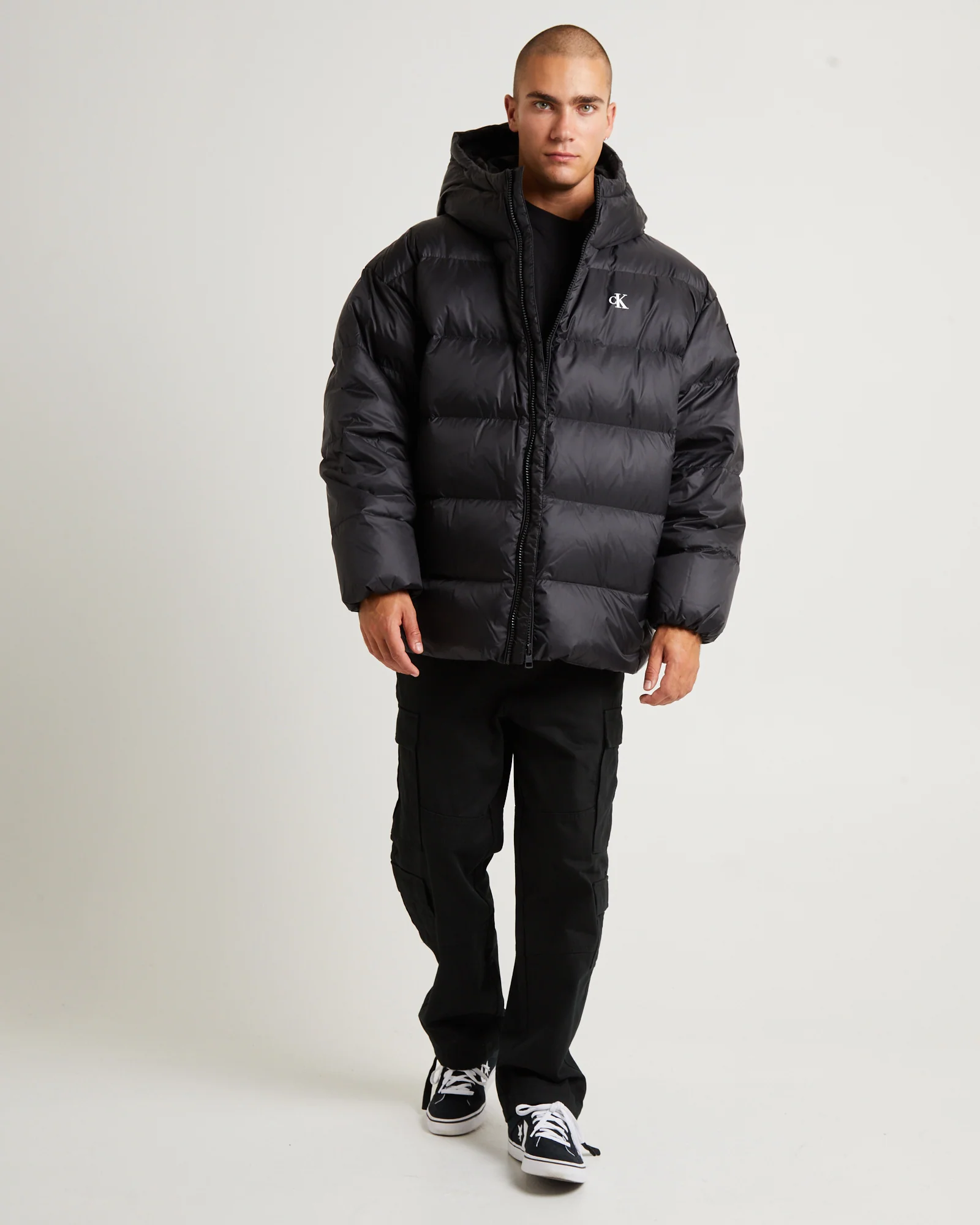 Essentials Down Oversized Puffer Jacket Black - Image 3