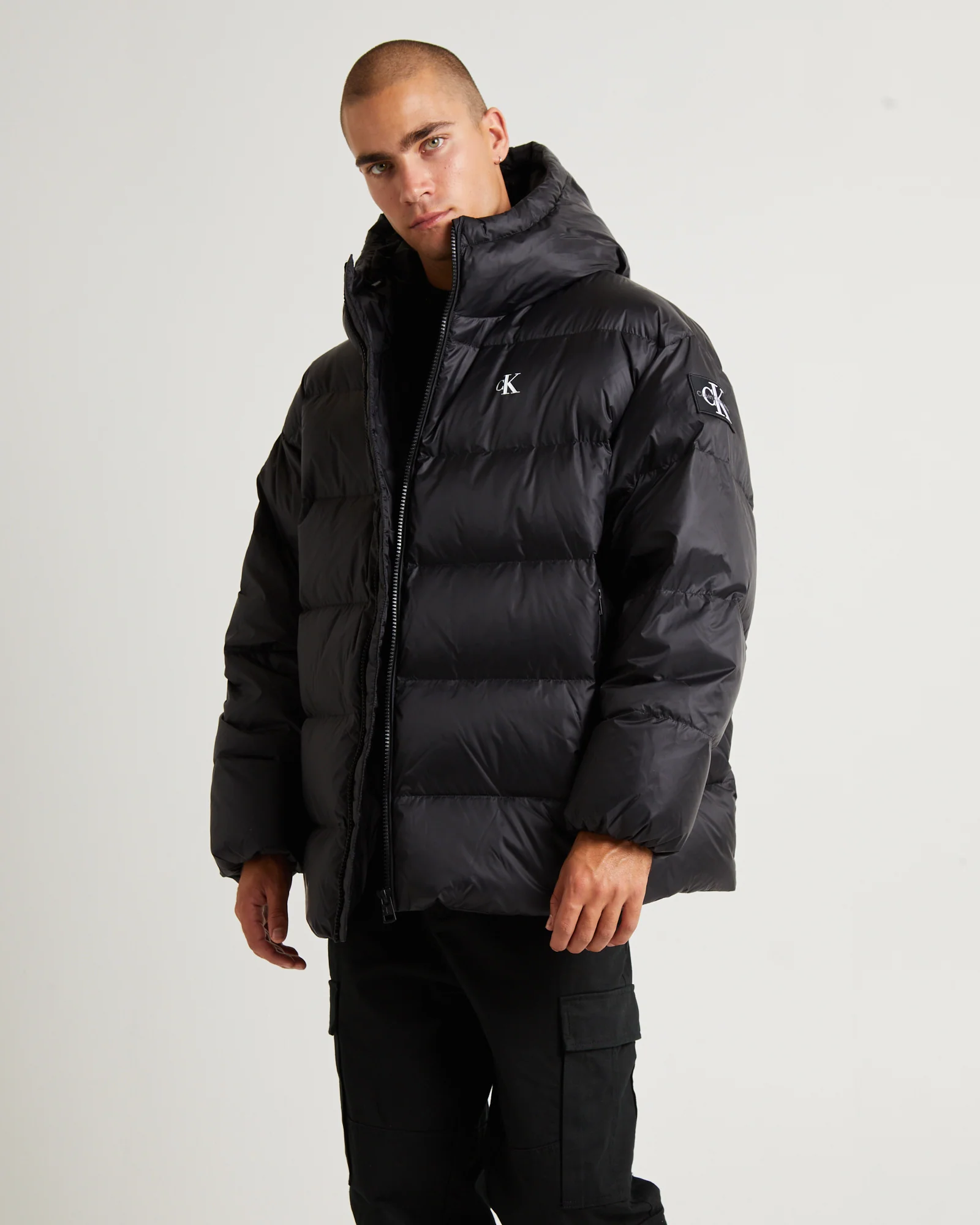 Essentials Down Oversized Puffer Jacket Black - Image 4