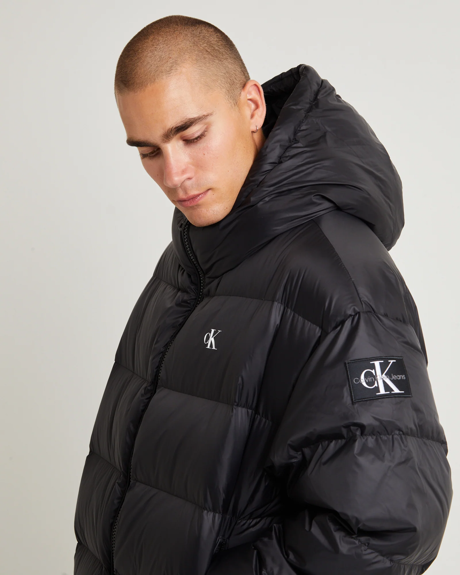 Essentials Down Oversized Puffer Jacket Black - Image 6