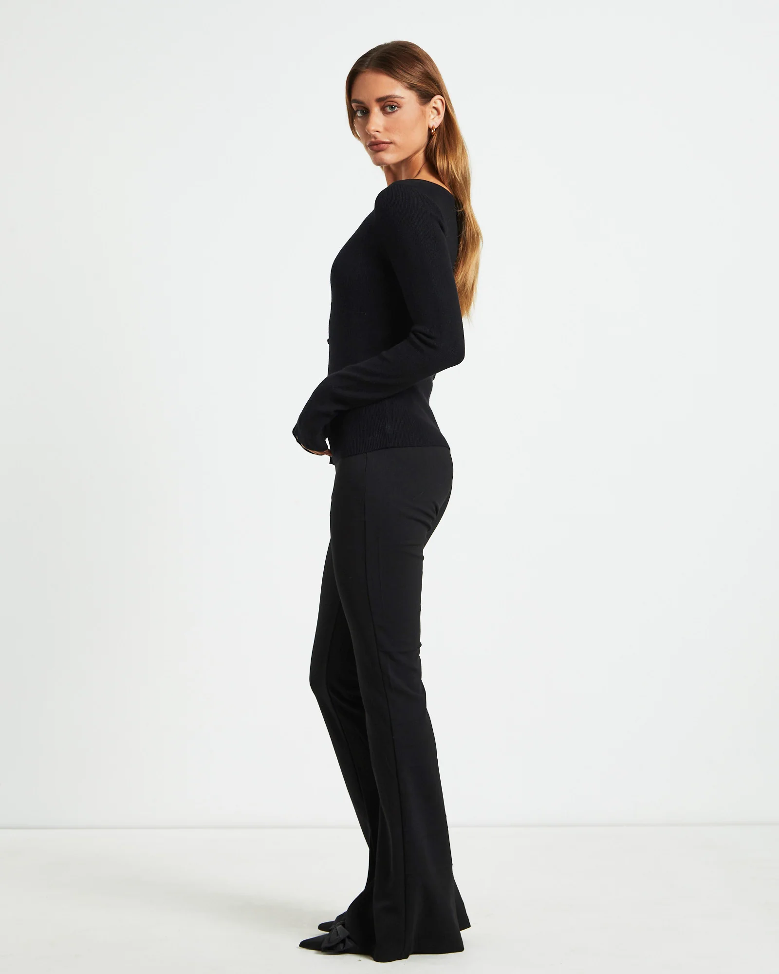 Etta Long Sleeve Top Black - Image 4