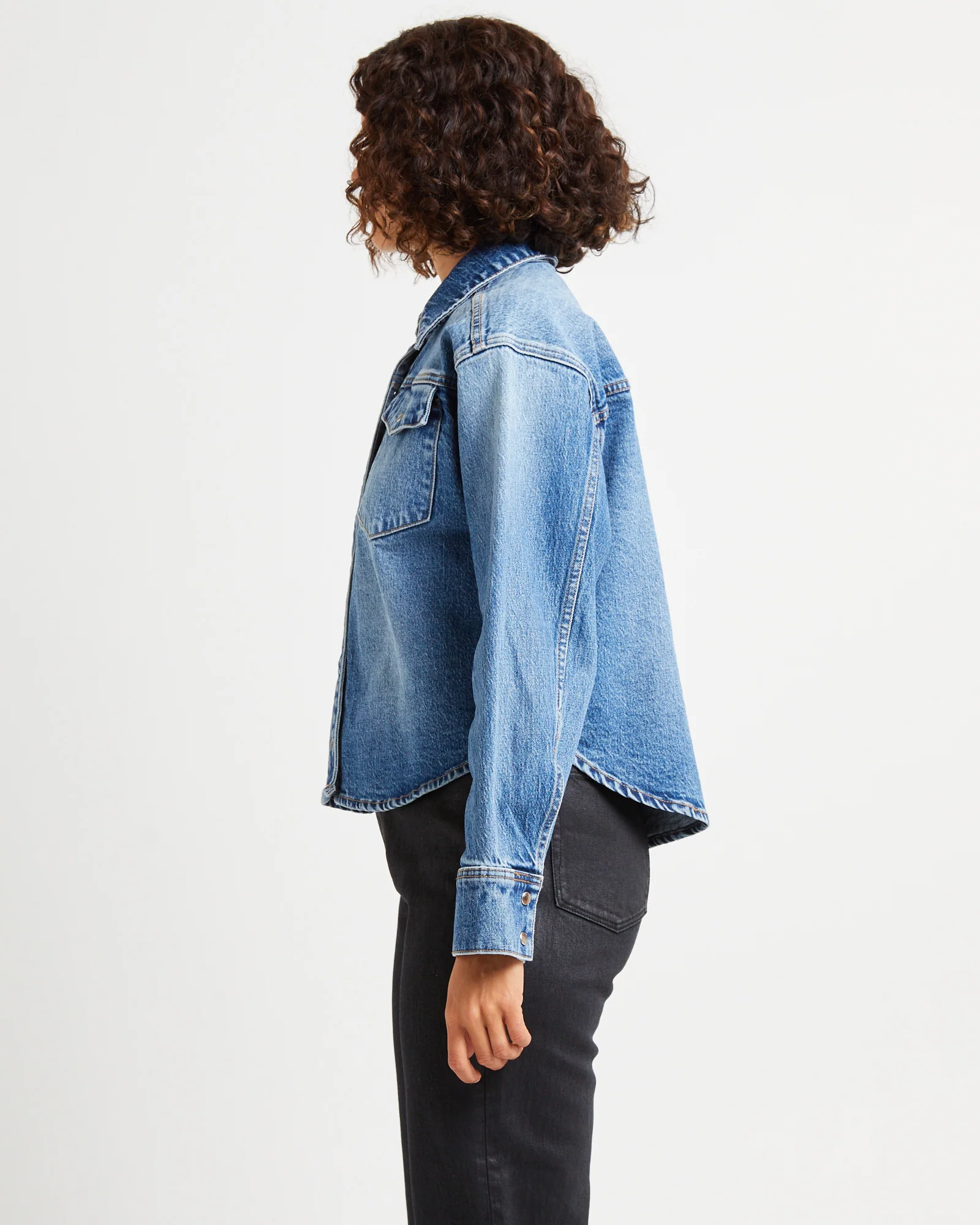 Eva Denim Shacket Vintage Indigo - Image 5