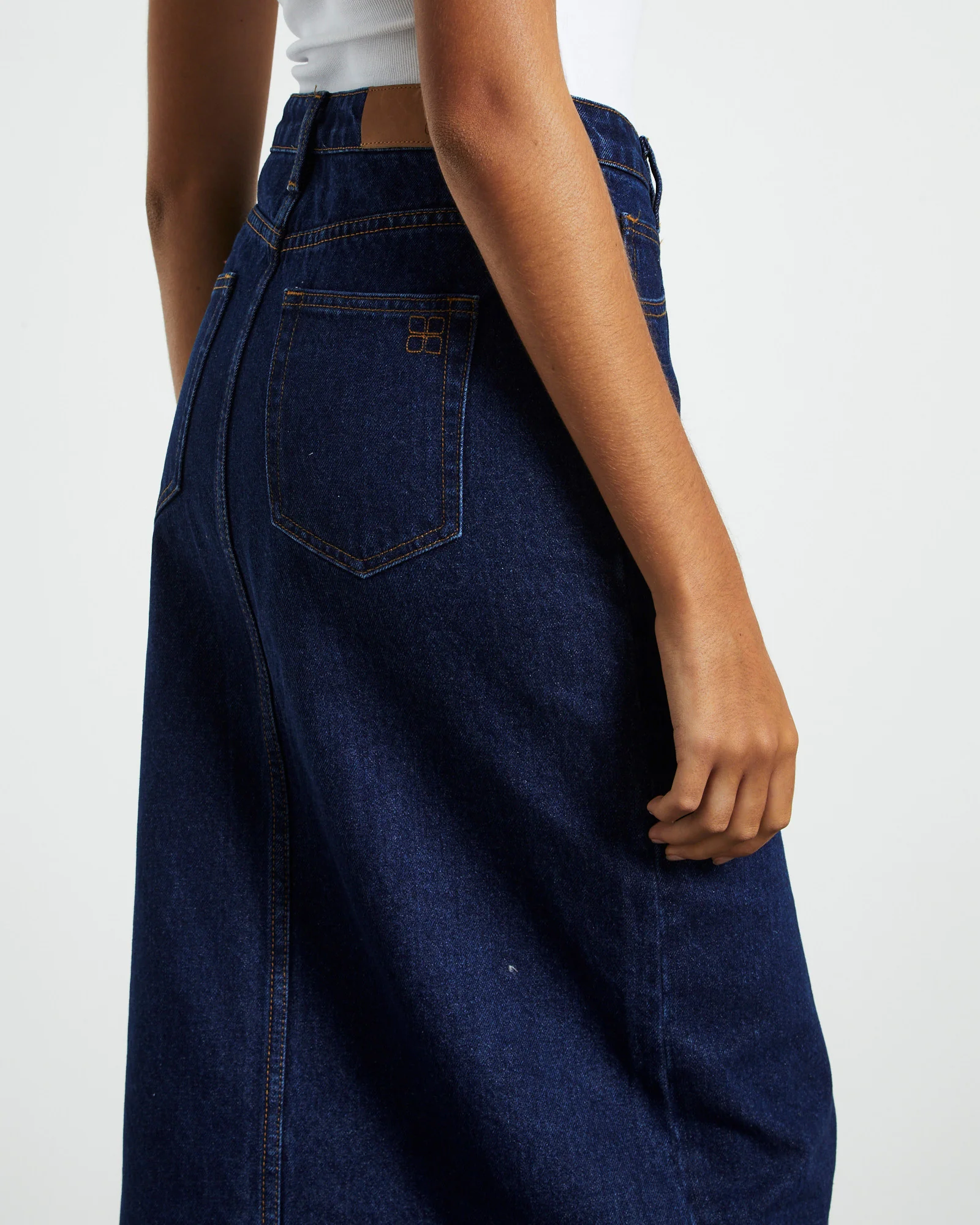 Eva Maxi Denim Skirt Ink Blue - Image 6