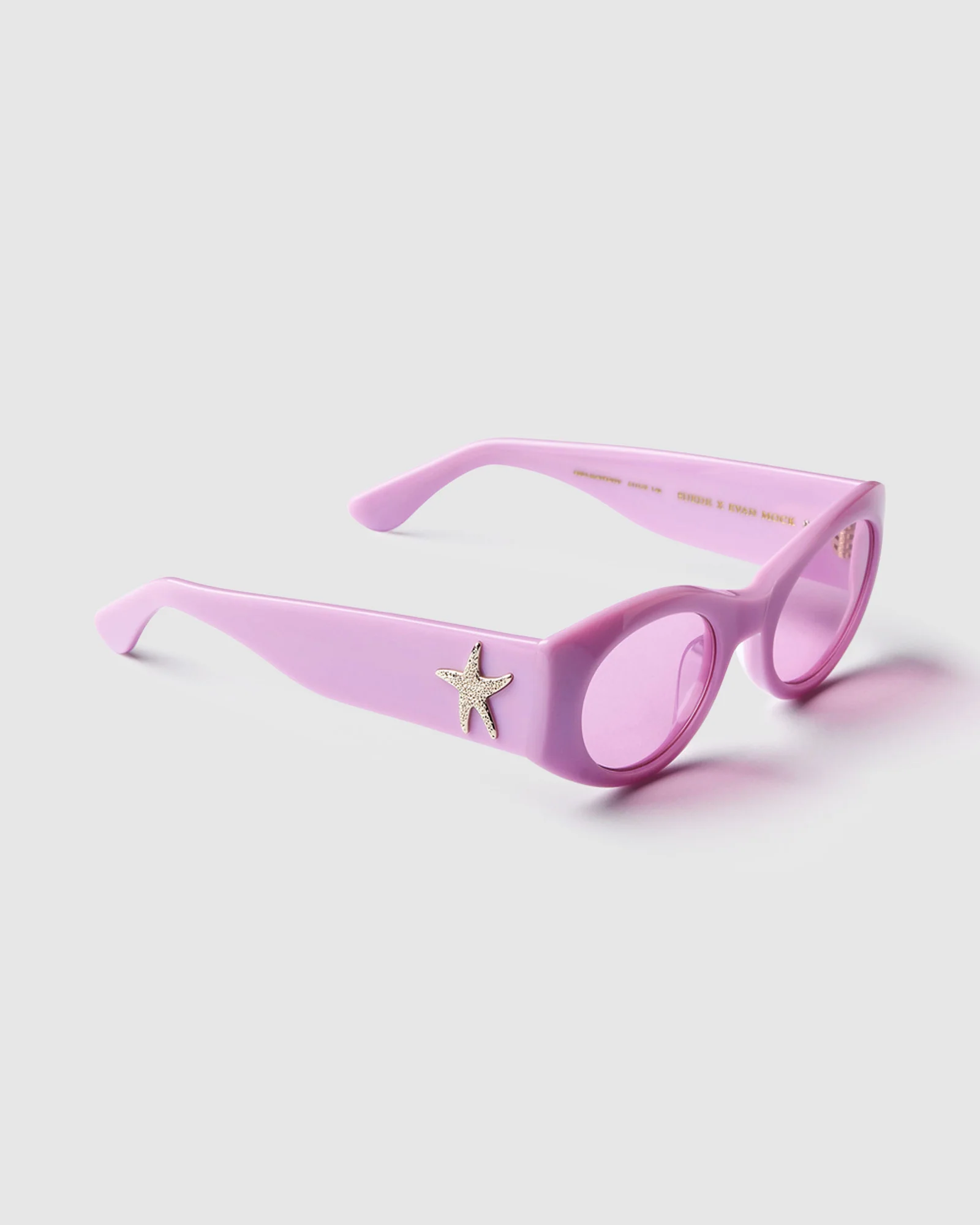 Evan Mock X Suede Sunglasses Mauve Polished/Velvet - Image 6