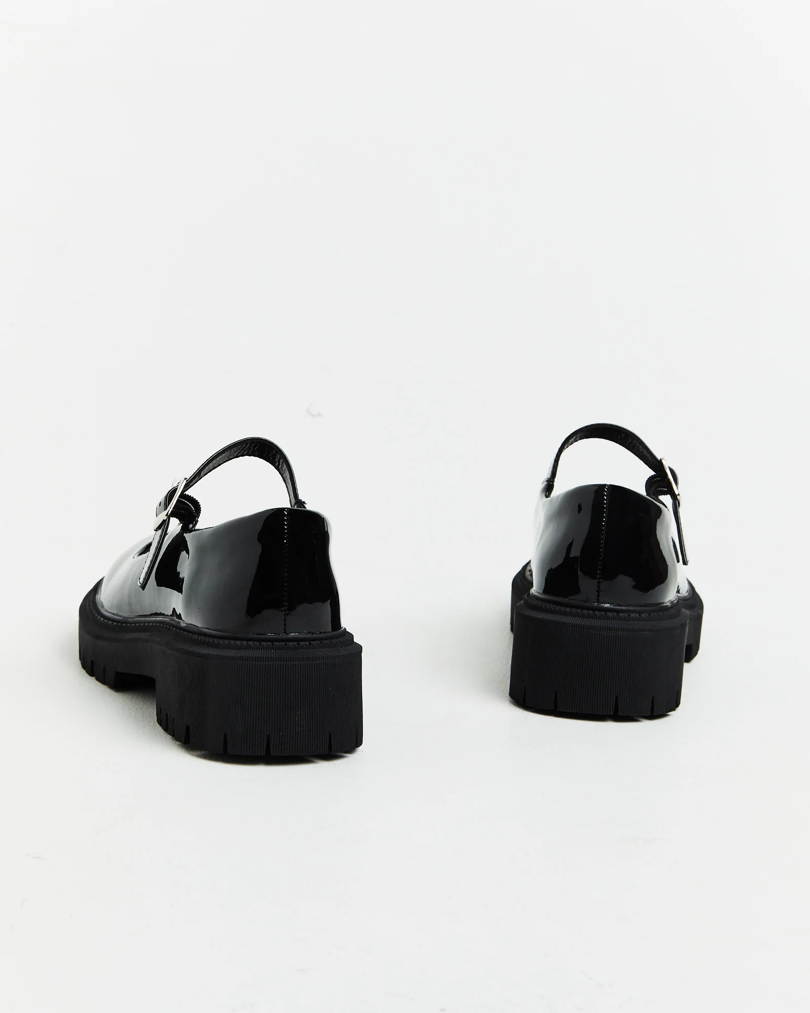 Exit Patent PU Mary Jane Loafers in Black - Image 3
