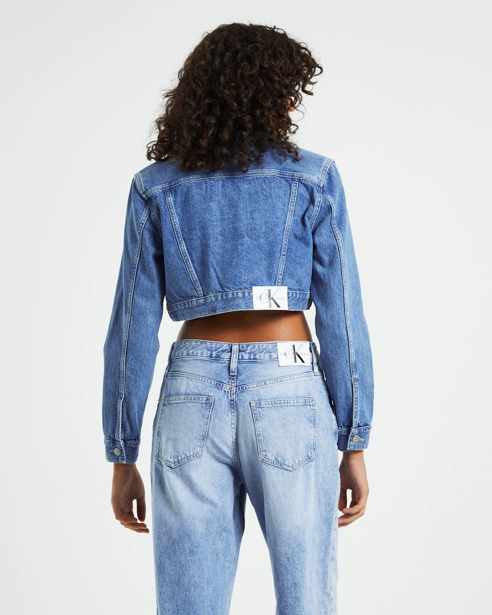 Extreme Cropped 90s Denim Jacket Blue - Image 6