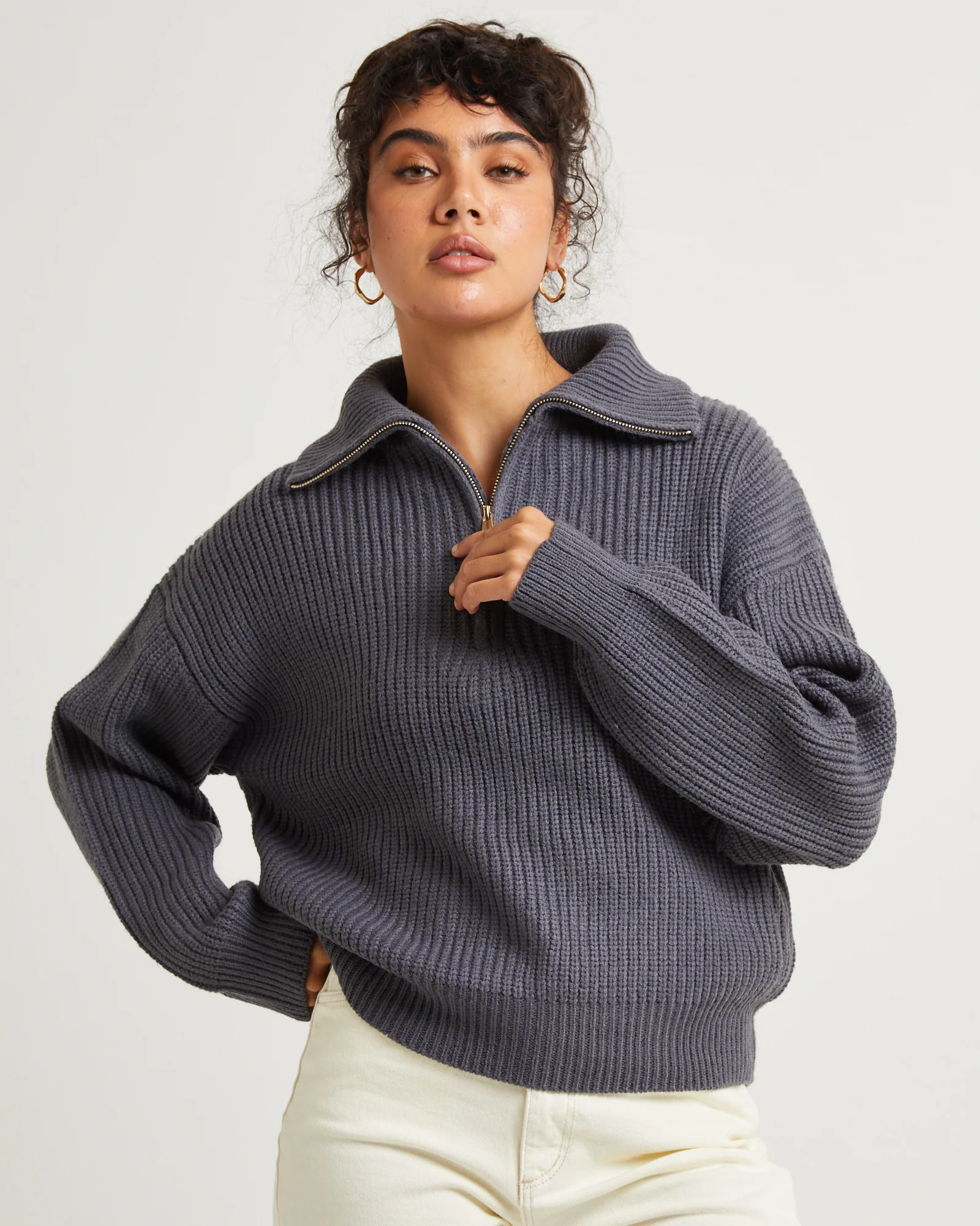 Ezra Half Zip Knit Pull Over - Image 5