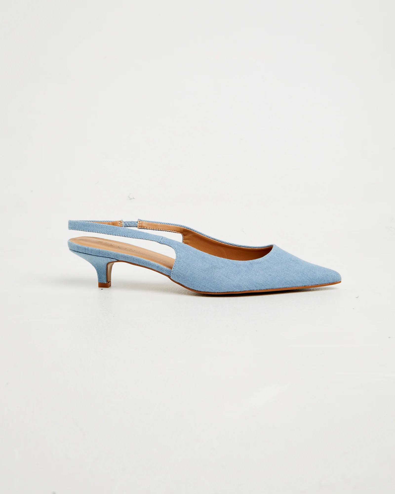 Felina Kitten Heels in Blue Denim - Image 5