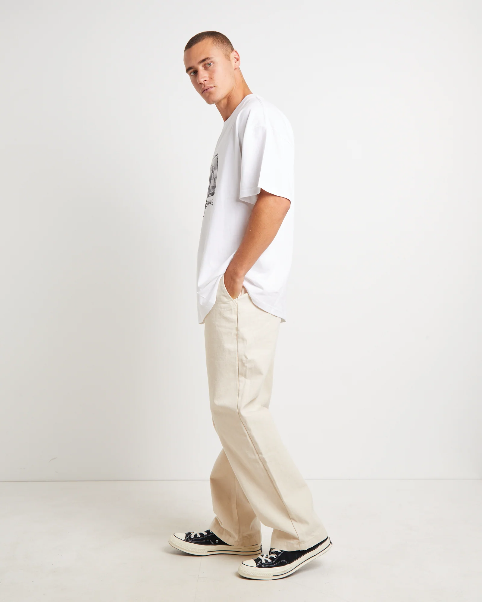 Field Guide 330 Short Sleeve T-Shirt in White - Image 4