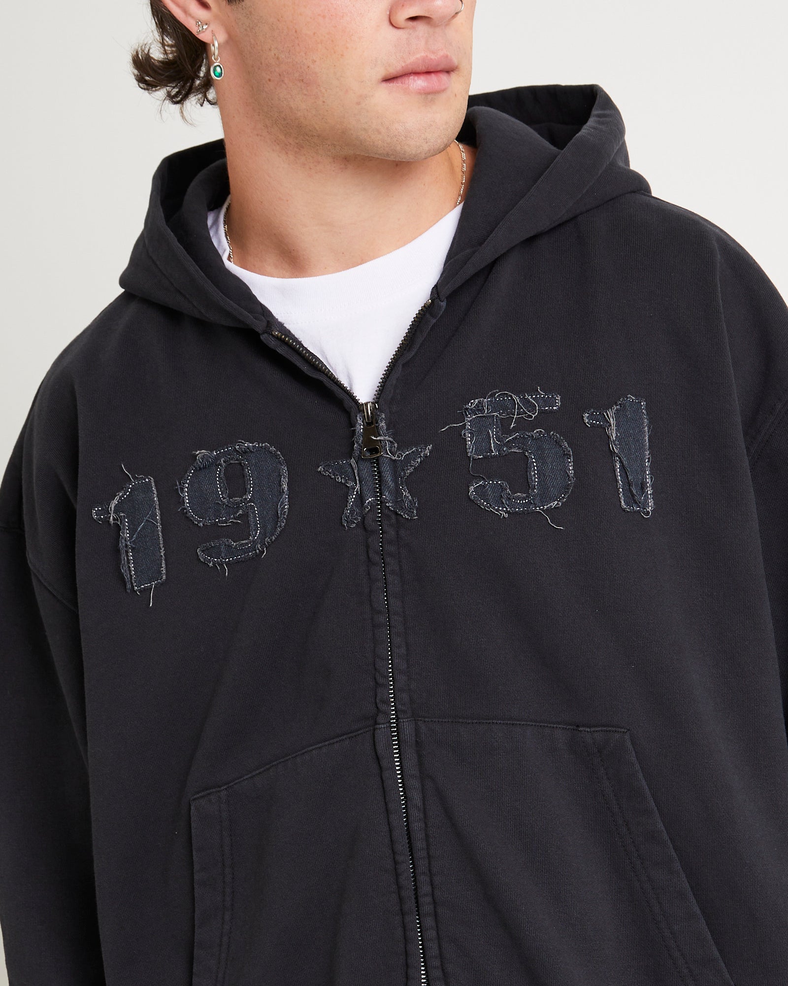 Fifty One Zip Through Hoodie - Image 5