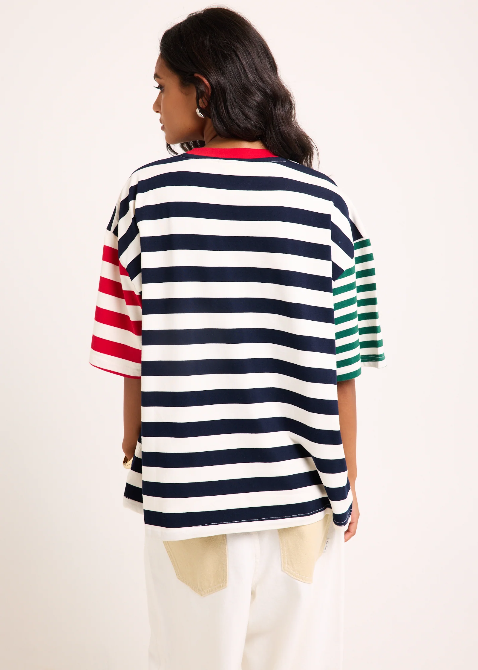 Fitzroy Stripes Oversized Short Sleeve T-Shirt - Image 4