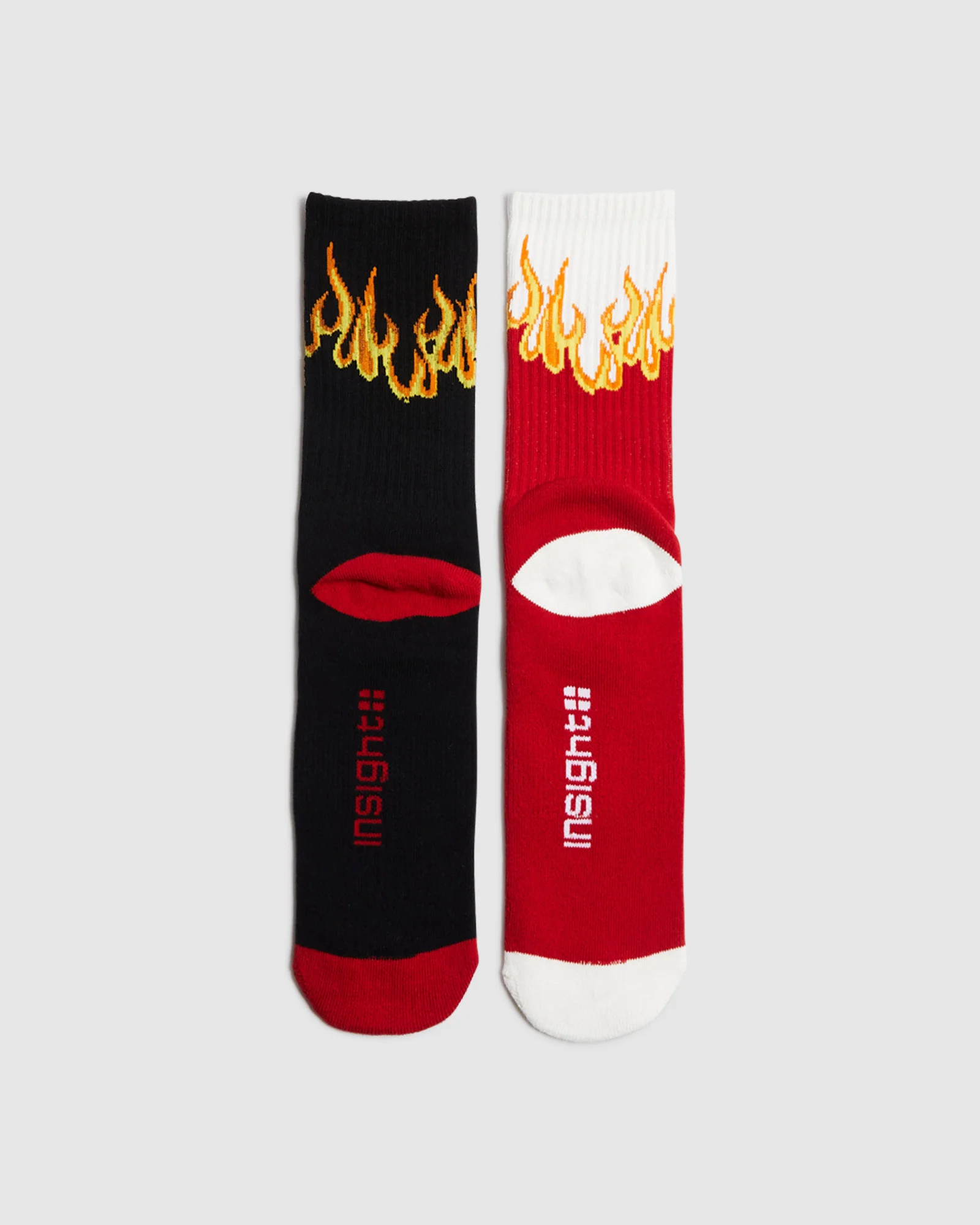 Flamin Socks 2 Pack Red/Black - Image 2