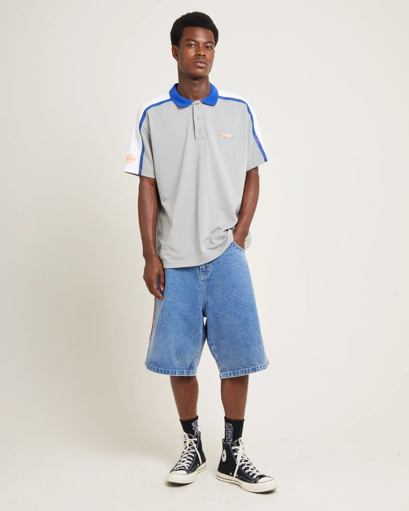 Flip Daddy Draggin Denim Jorts Middy Blue - Image 3