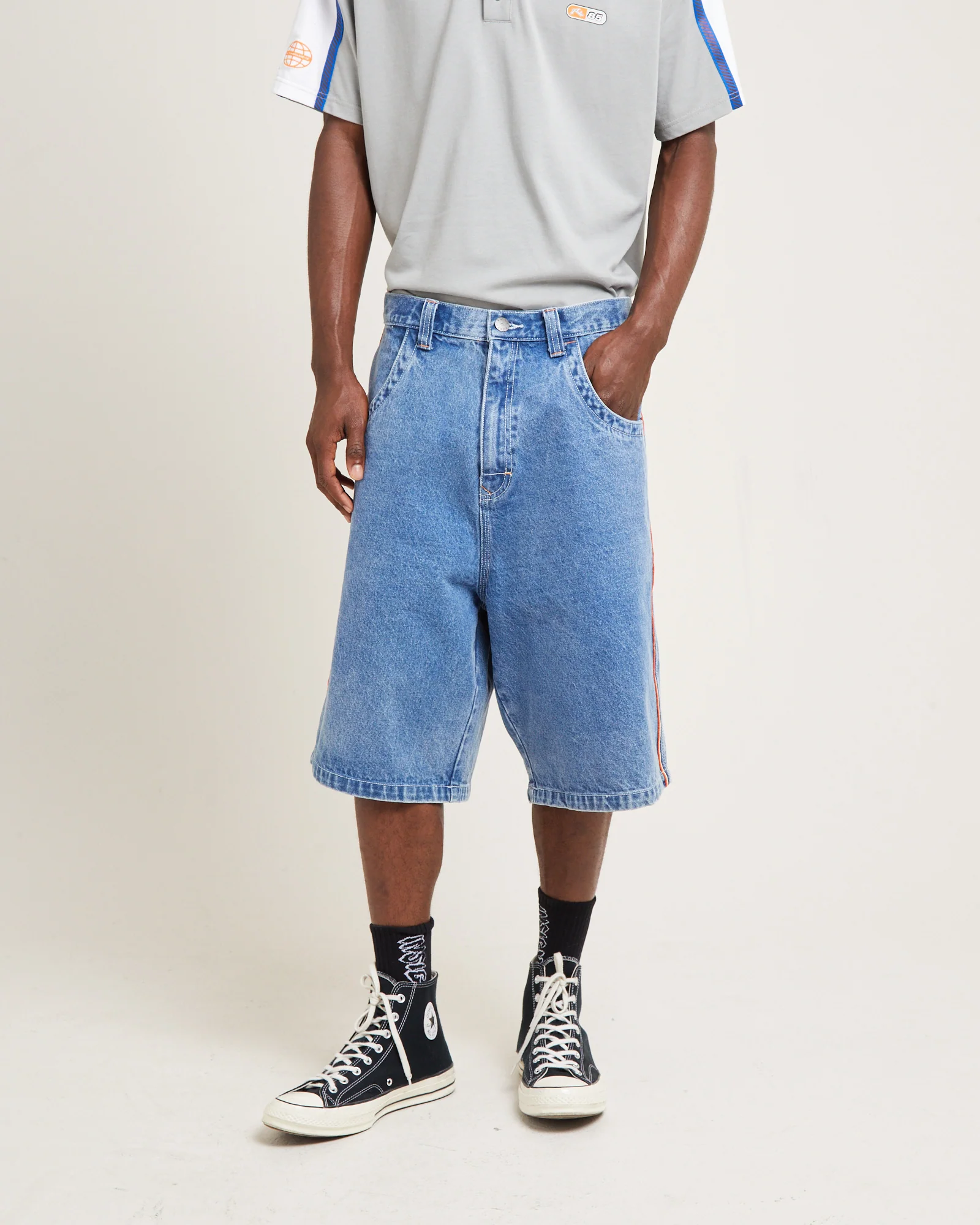 Flip Daddy Draggin Denim Jorts Middy Blue - Image 5