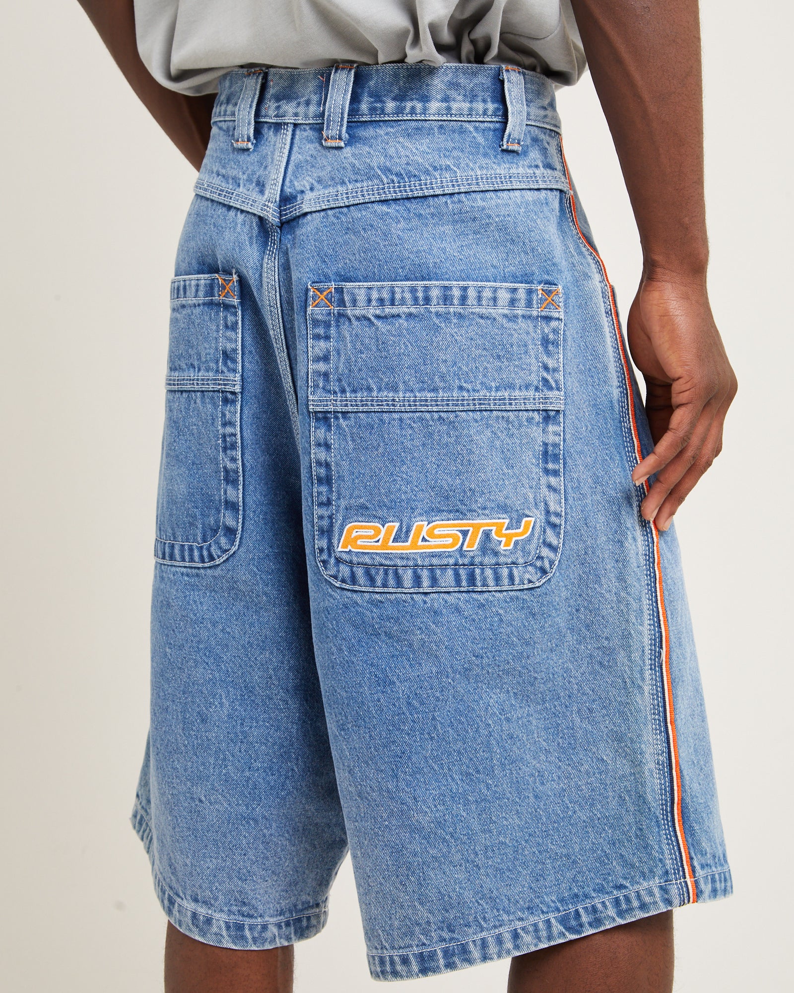 Flip Daddy Draggin Denim Jorts Middy Blue - Image 6