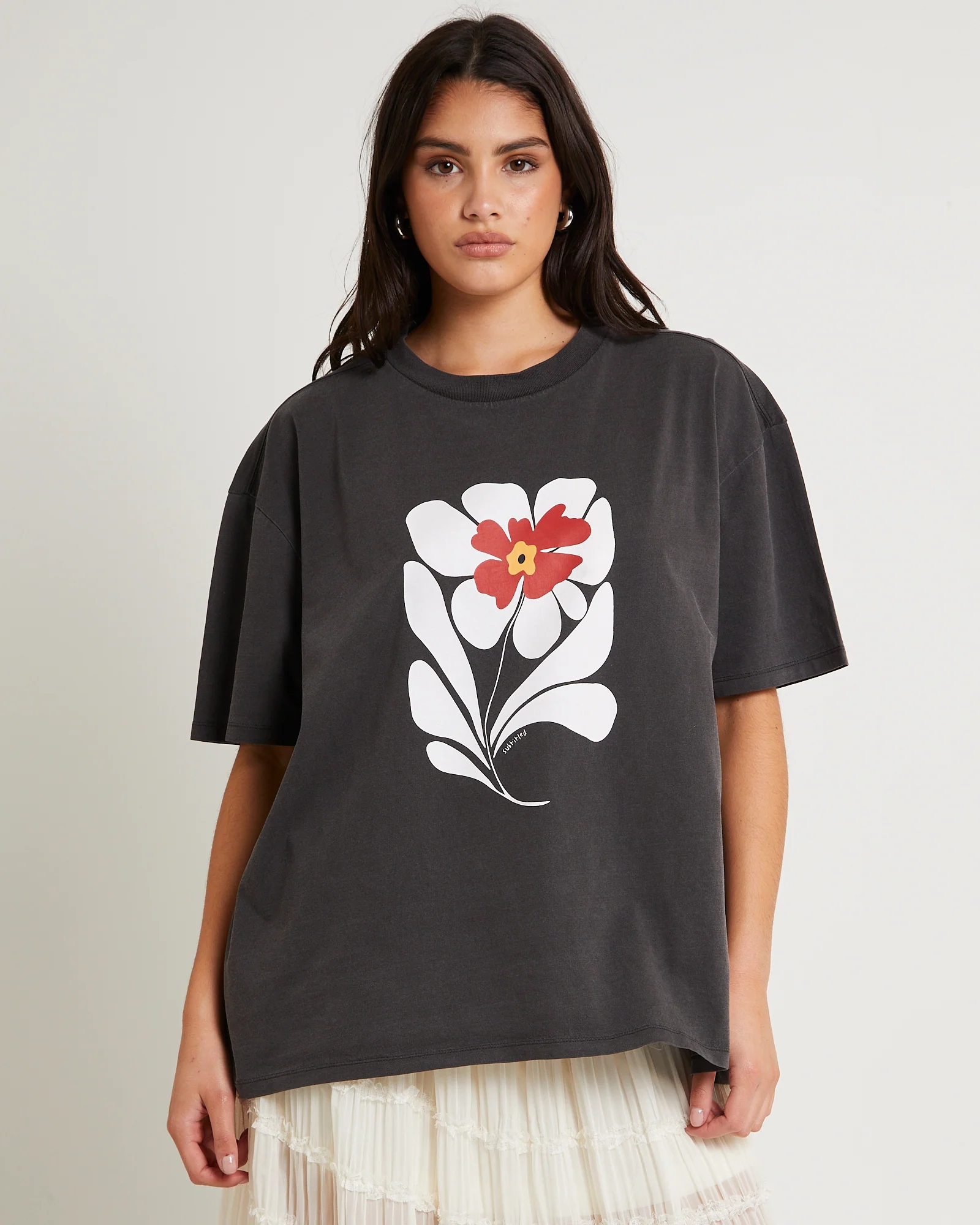 Flora Washed Oversized T-Shirt - Image 2
