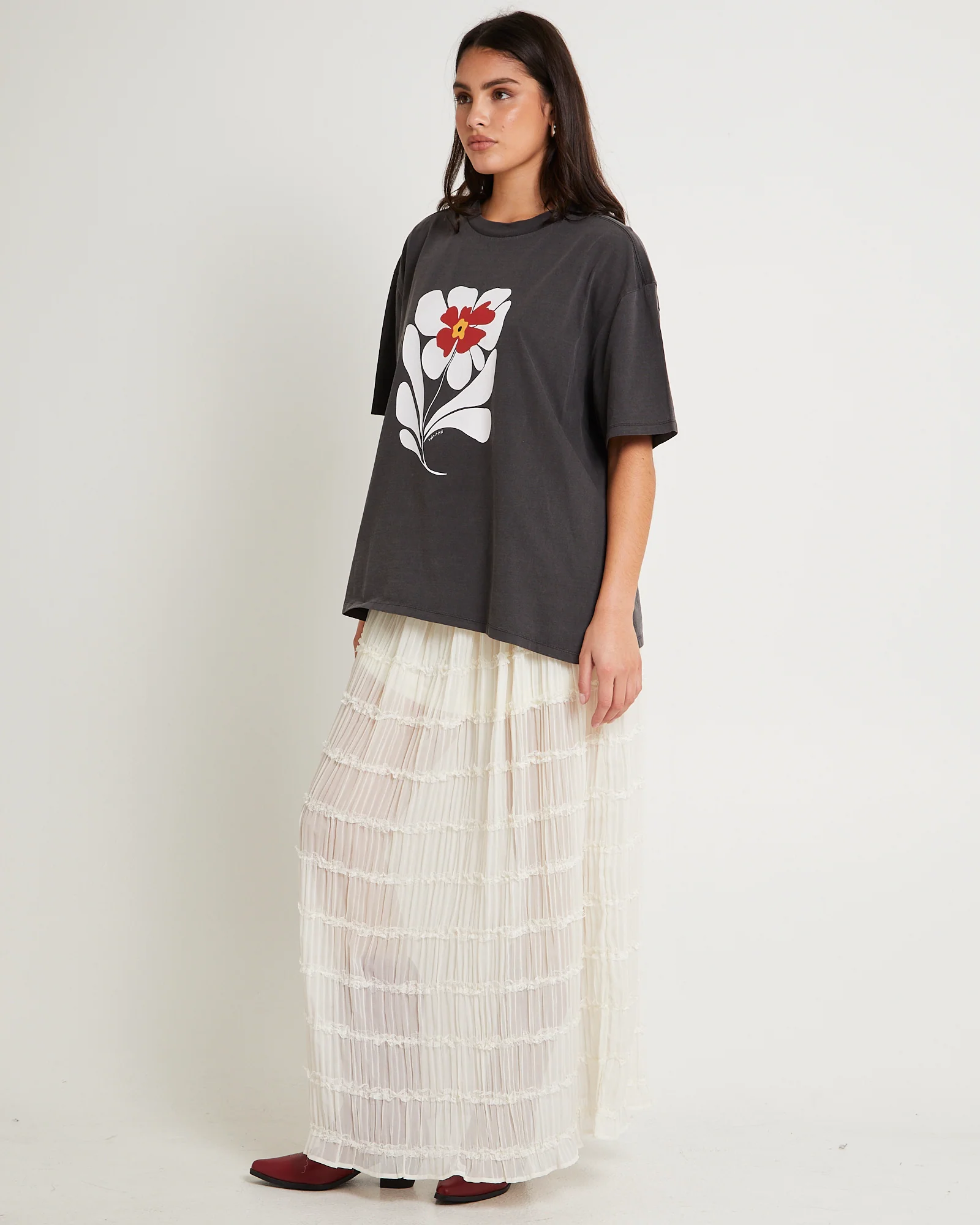 Flora Washed Oversized T-Shirt - Image 4