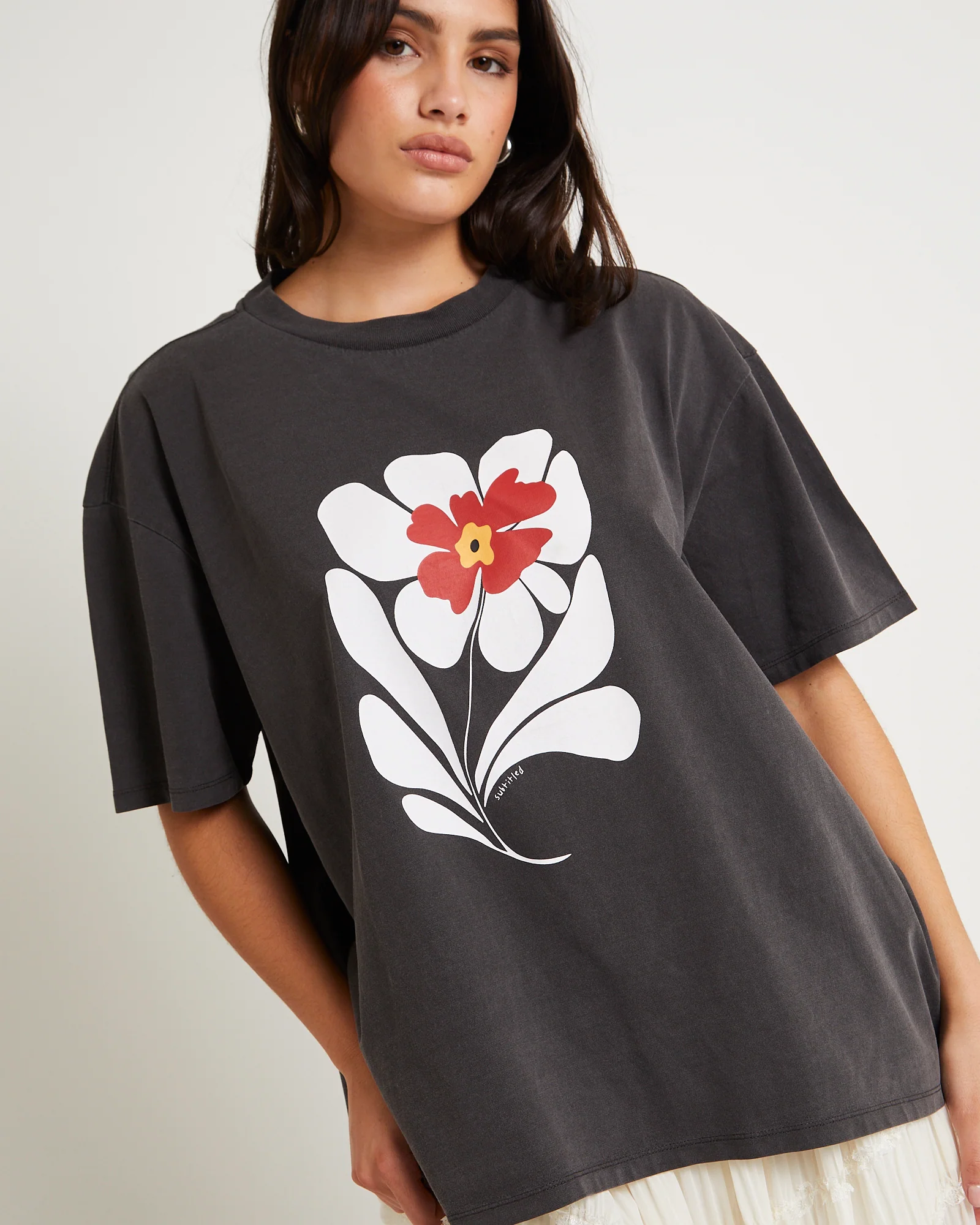 Flora Washed Oversized T-Shirt - Image 5