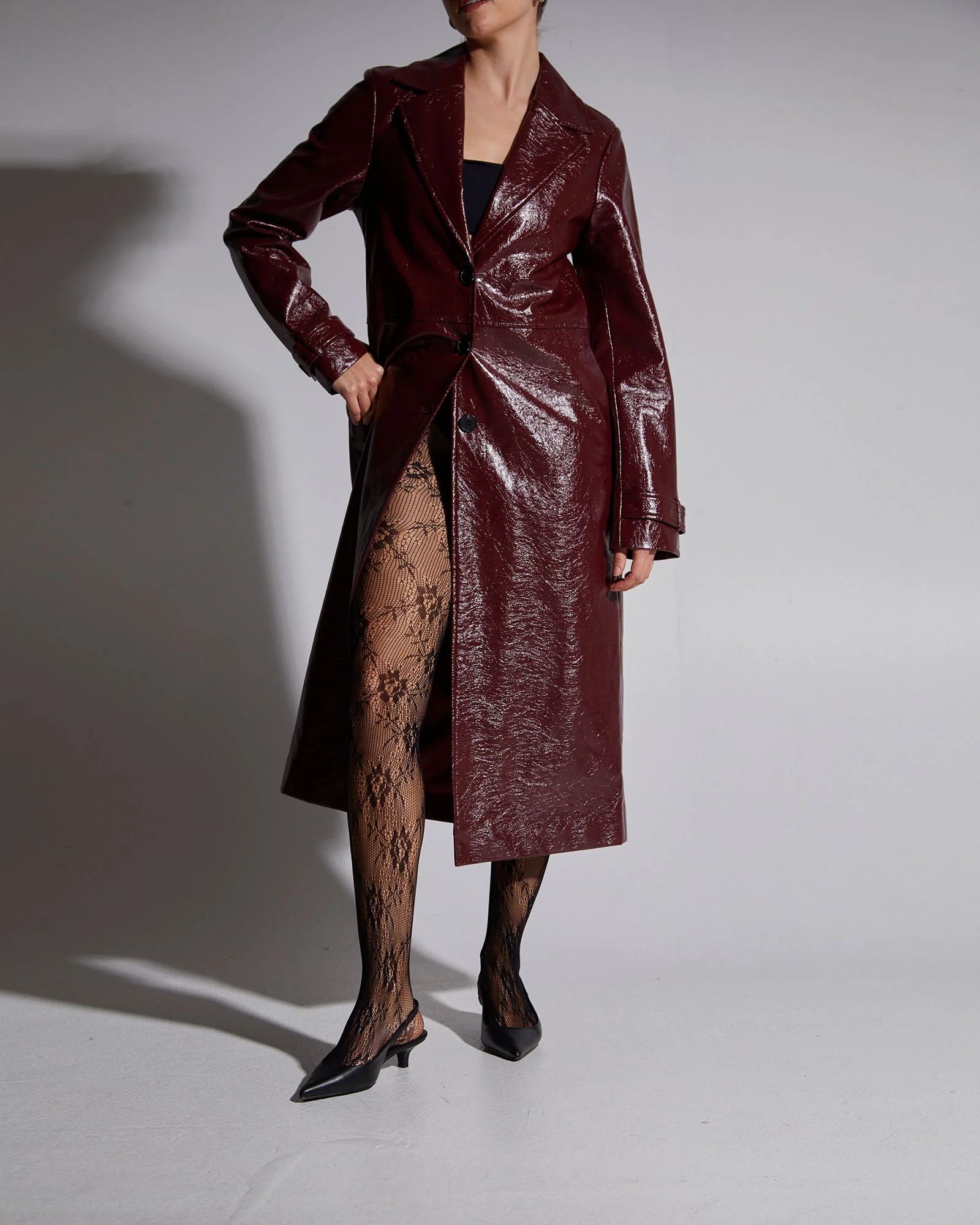 Floral Motif Sheer Tights - Image 2