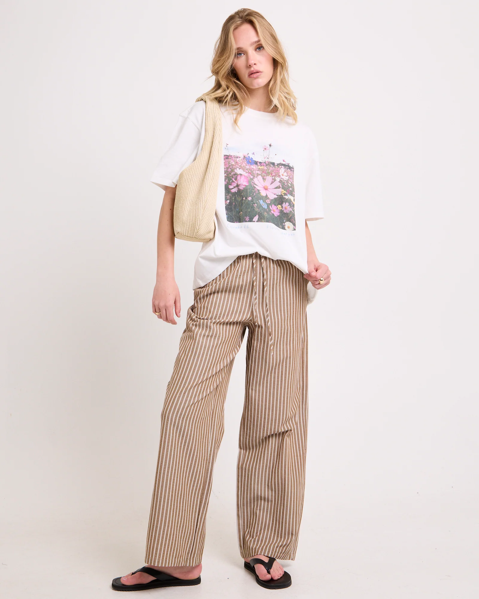 Floral Photo Print Boyfriend T-Shirt - Image 3