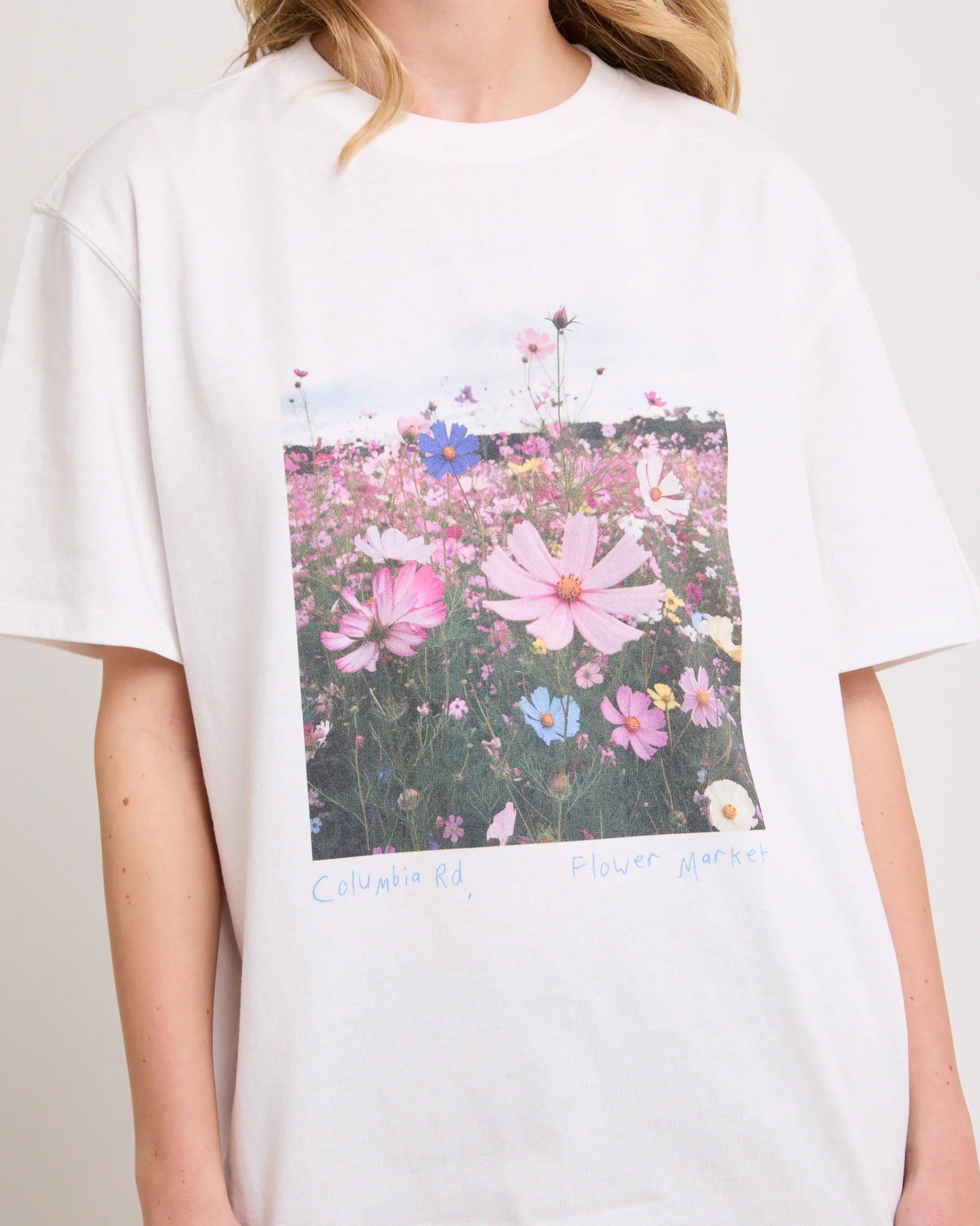 Floral Photo Print Boyfriend T-Shirt - Image 5
