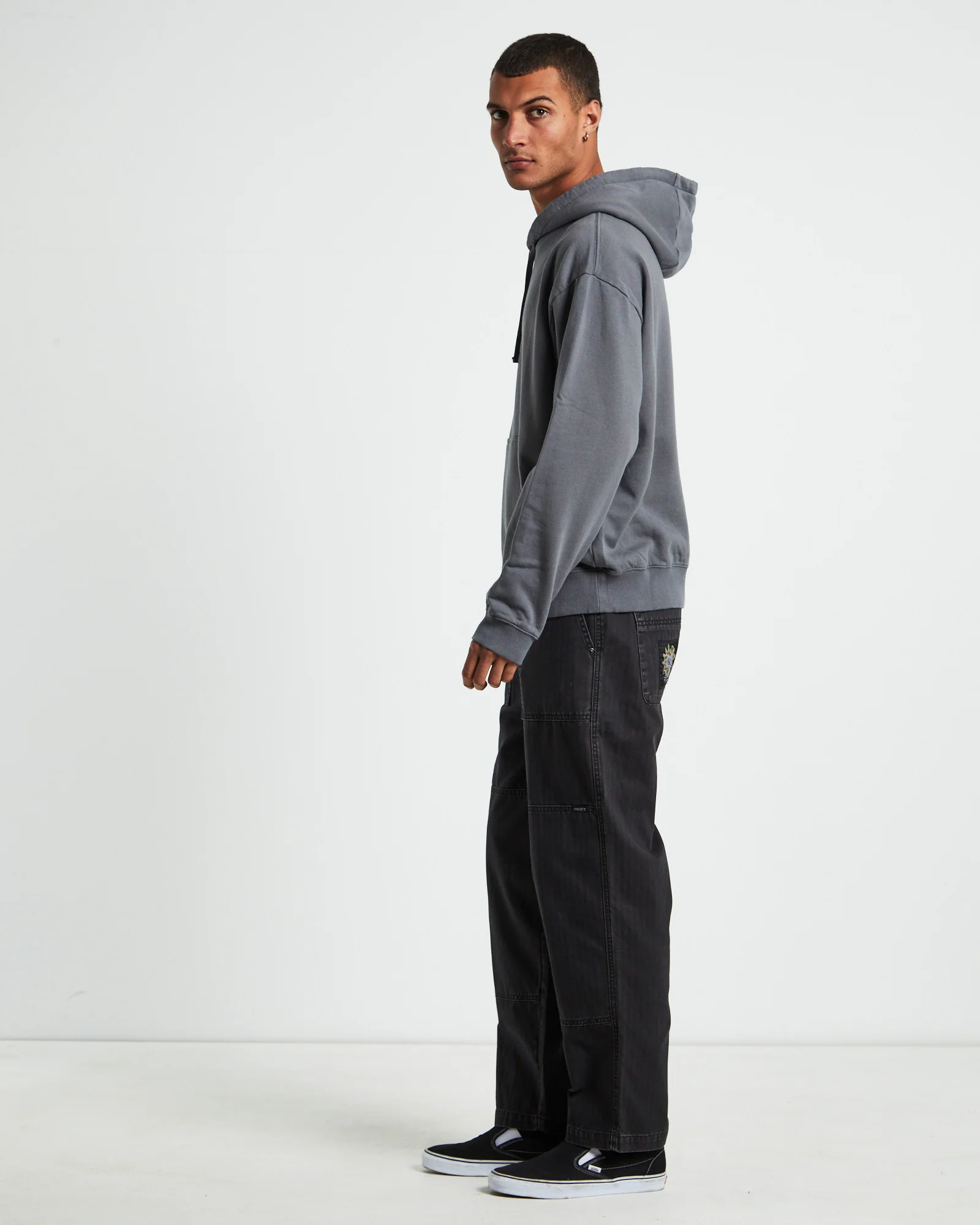 Flowerbed Recycled Pull On Hoodie Steel Grey - Image 4