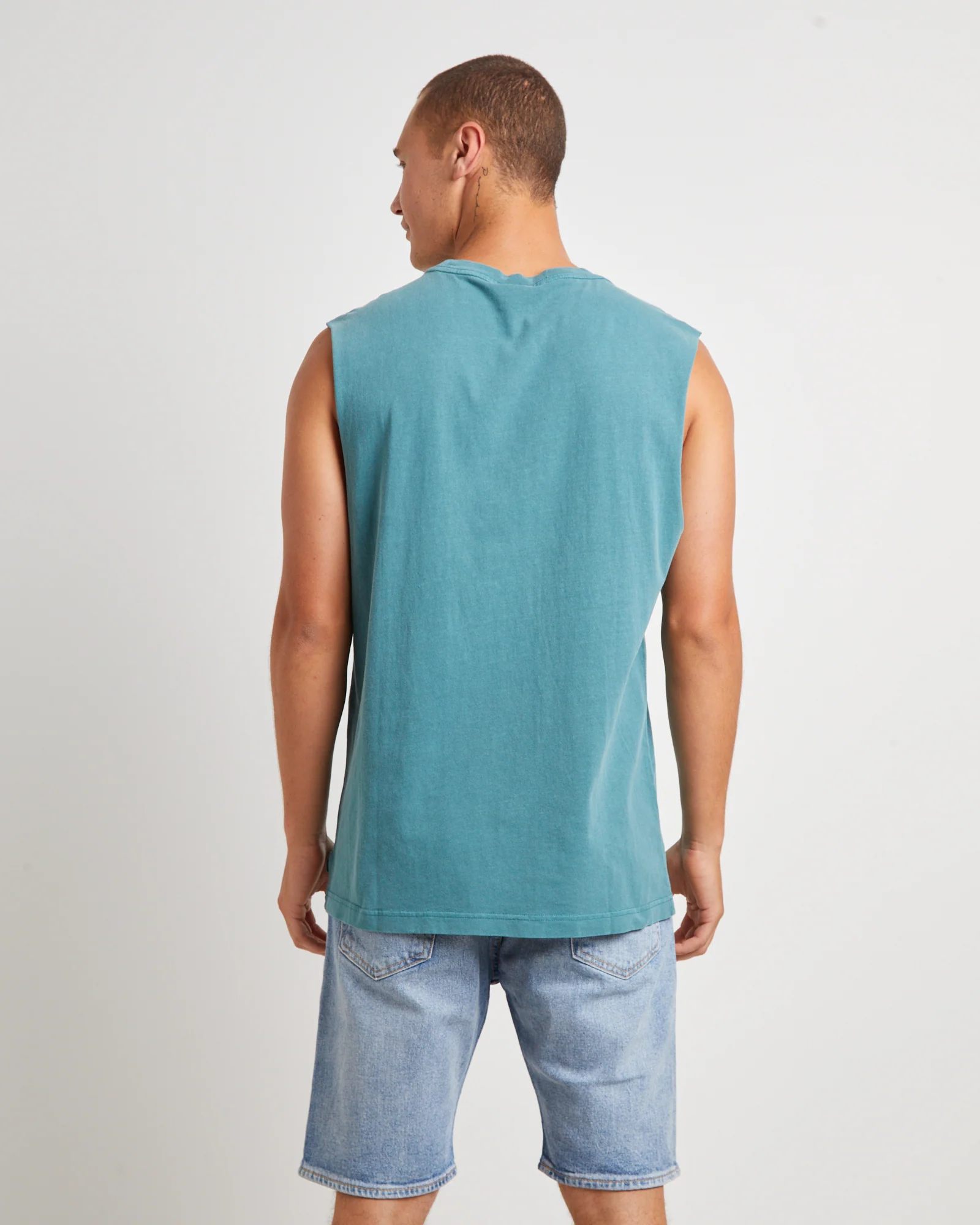 Fragment Muscle Tee in Teal - Image 2