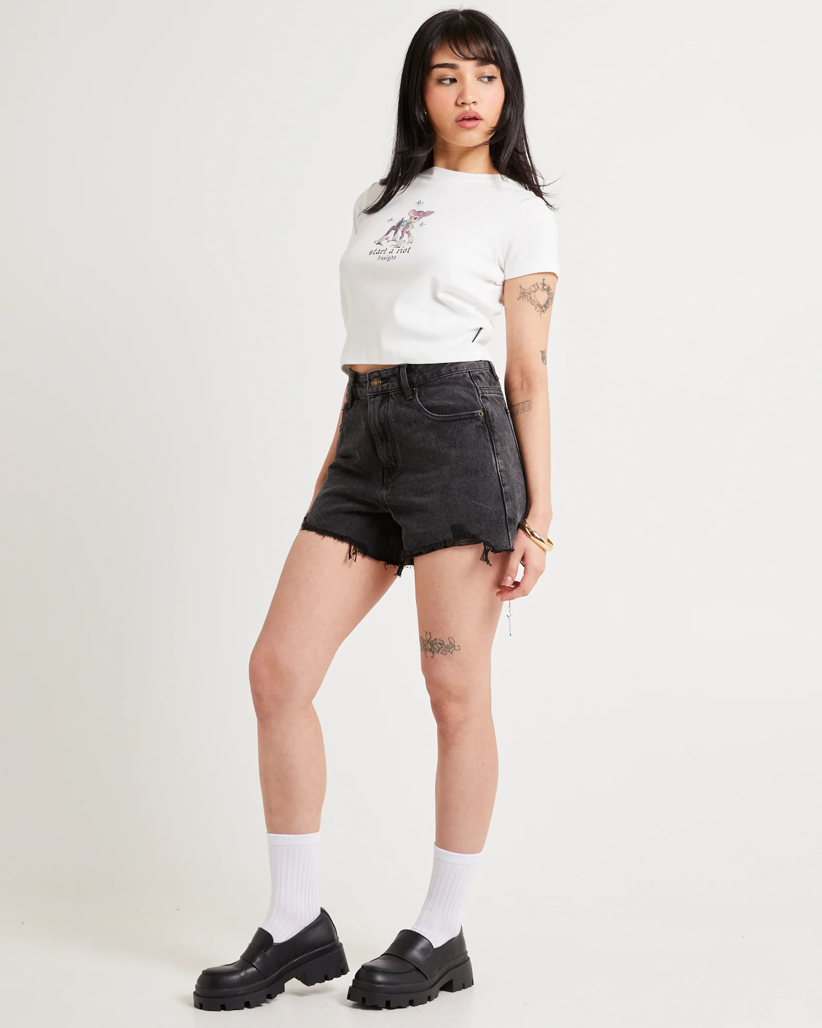 Frankie A-Line Denim Shorts - Image 4