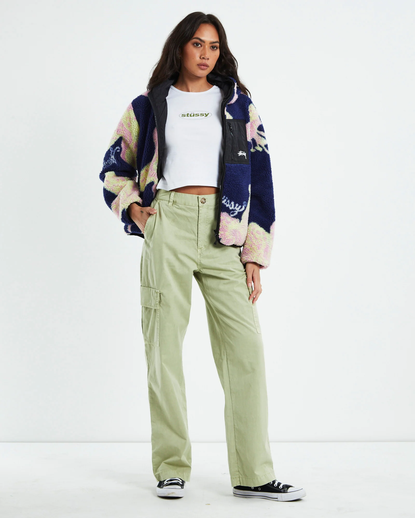 Frankie Cargo Pants Moss Green - Image 3