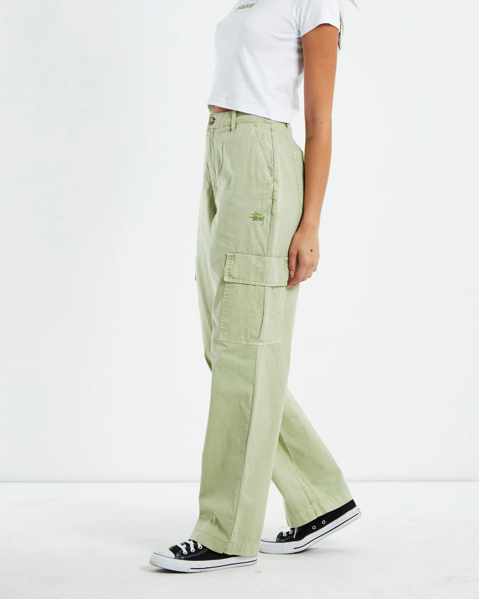 Frankie Cargo Pants Moss Green - Image 4