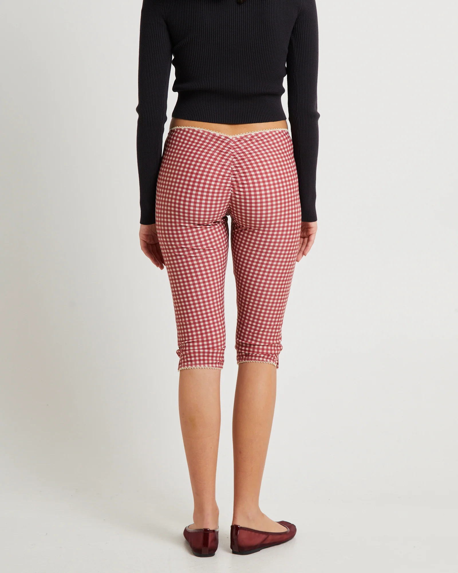 Freda Gingham Swim Capri Trousers - Image 2