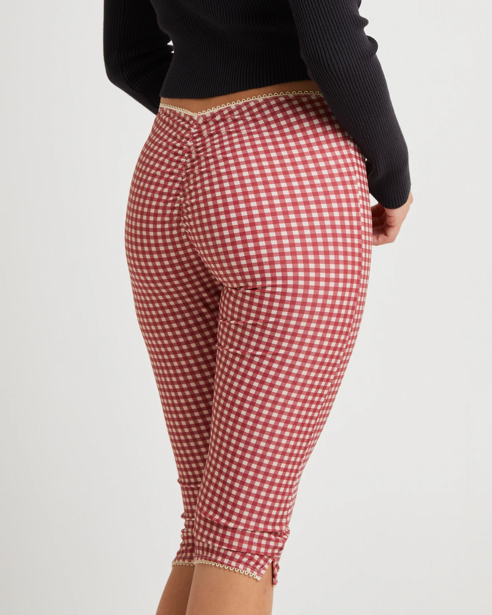Freda Gingham Swim Capri Trousers - Image 5