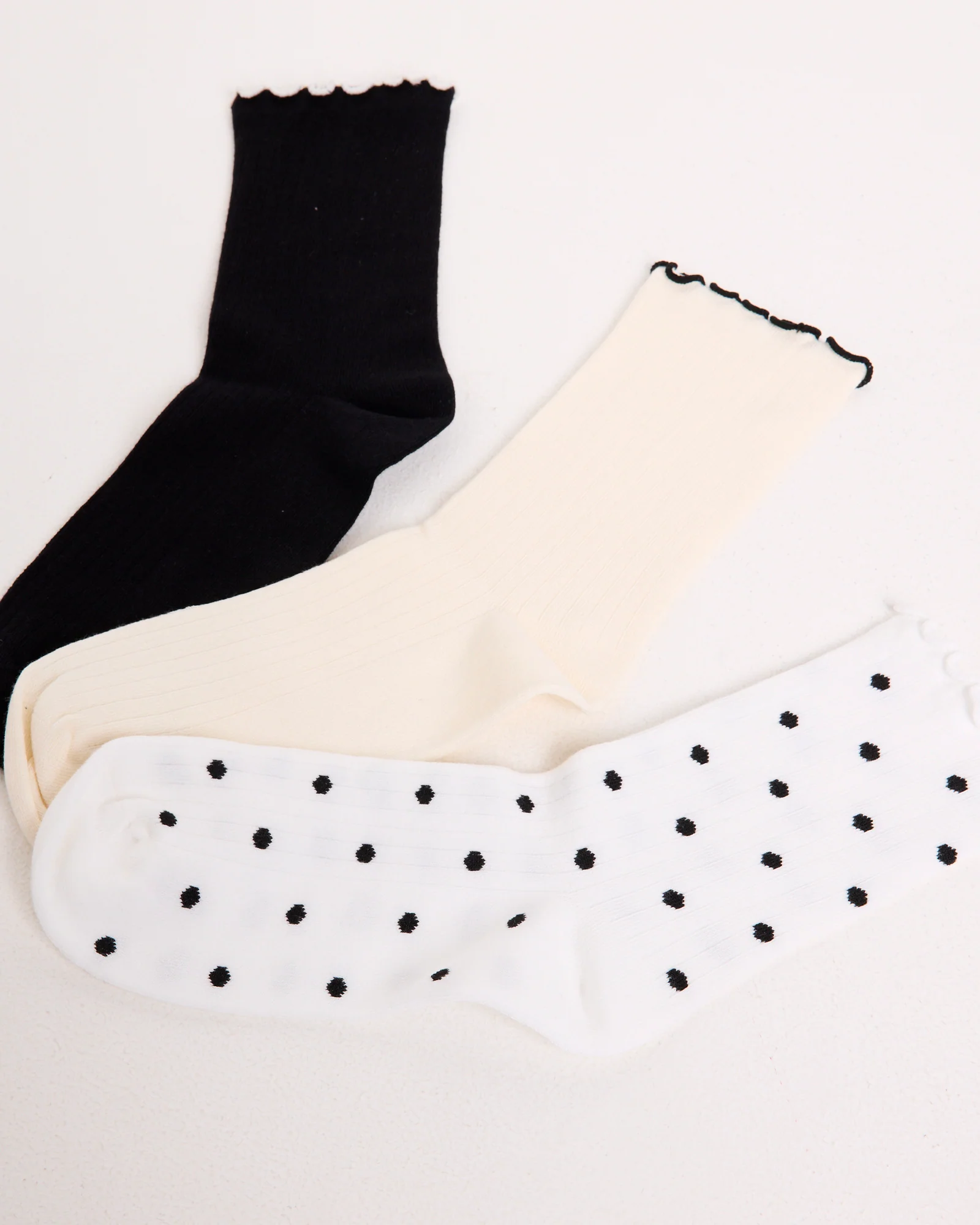 Frill Ribbed Socks 3 Pack - Image 2