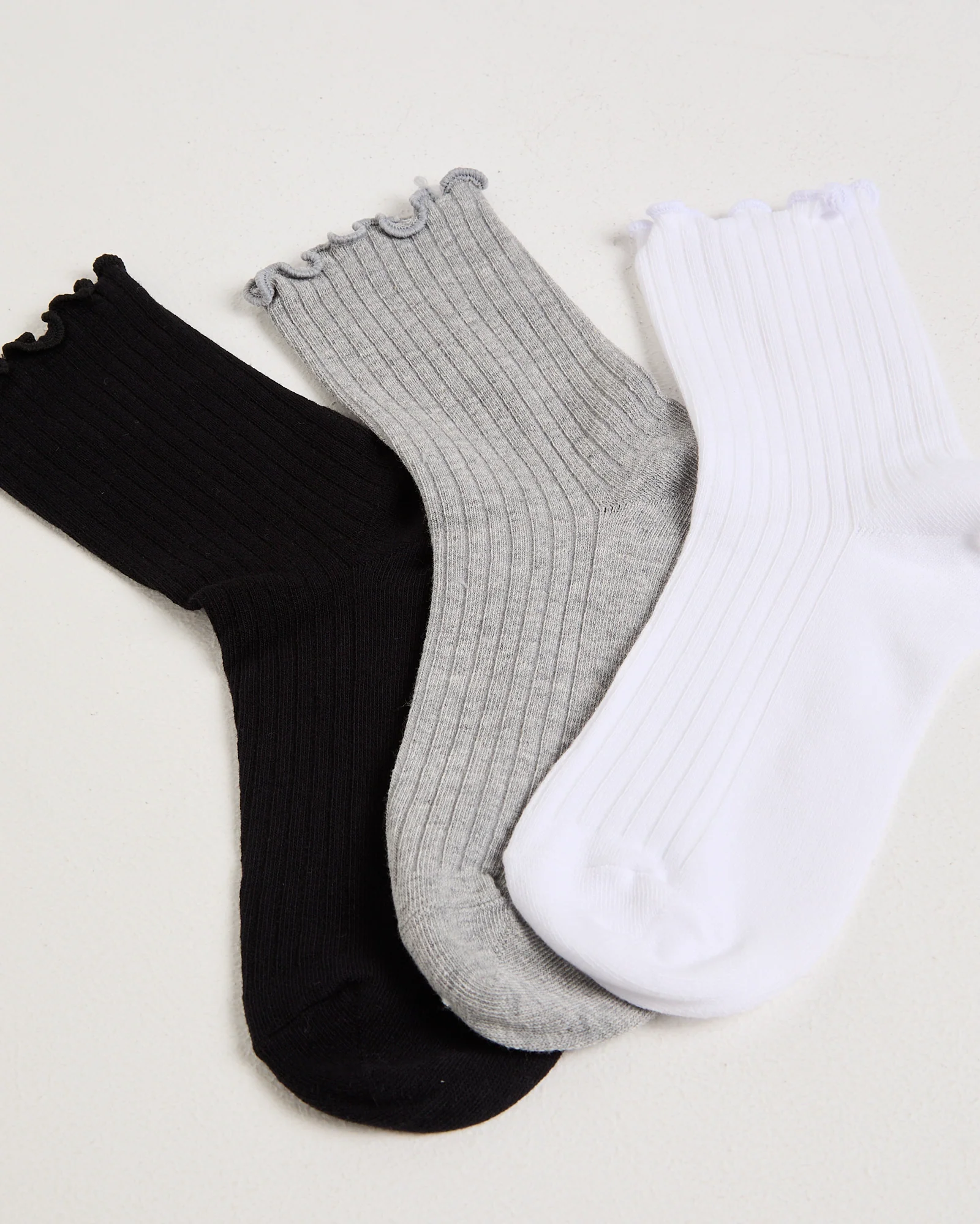 Frill Ribbed Socks 3 Pack - Image 2